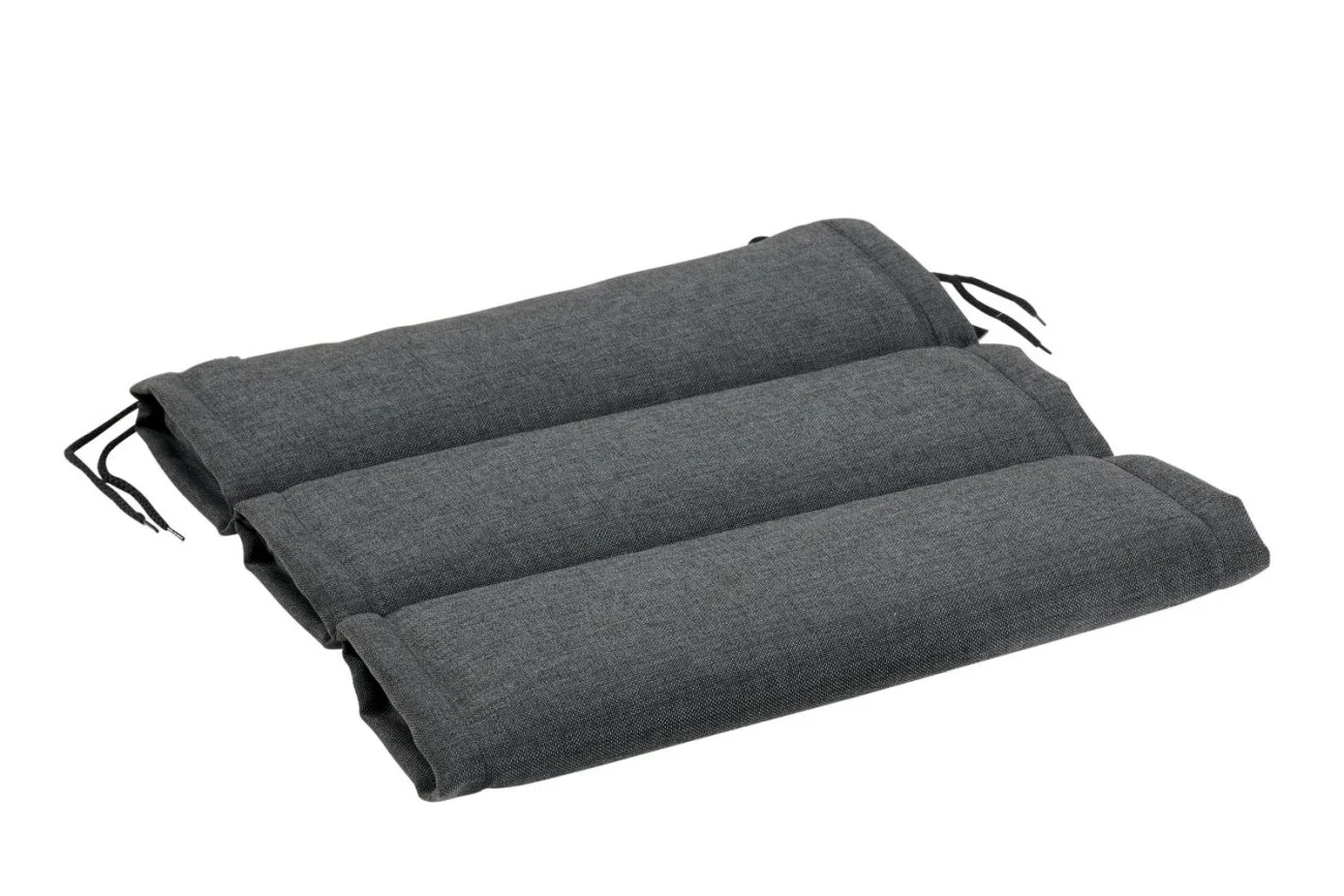 Sitzkissen Dubai von Brafab aus Leinenpolyester, modern, mit Bändern, anthrazit, 43x43x4 cm