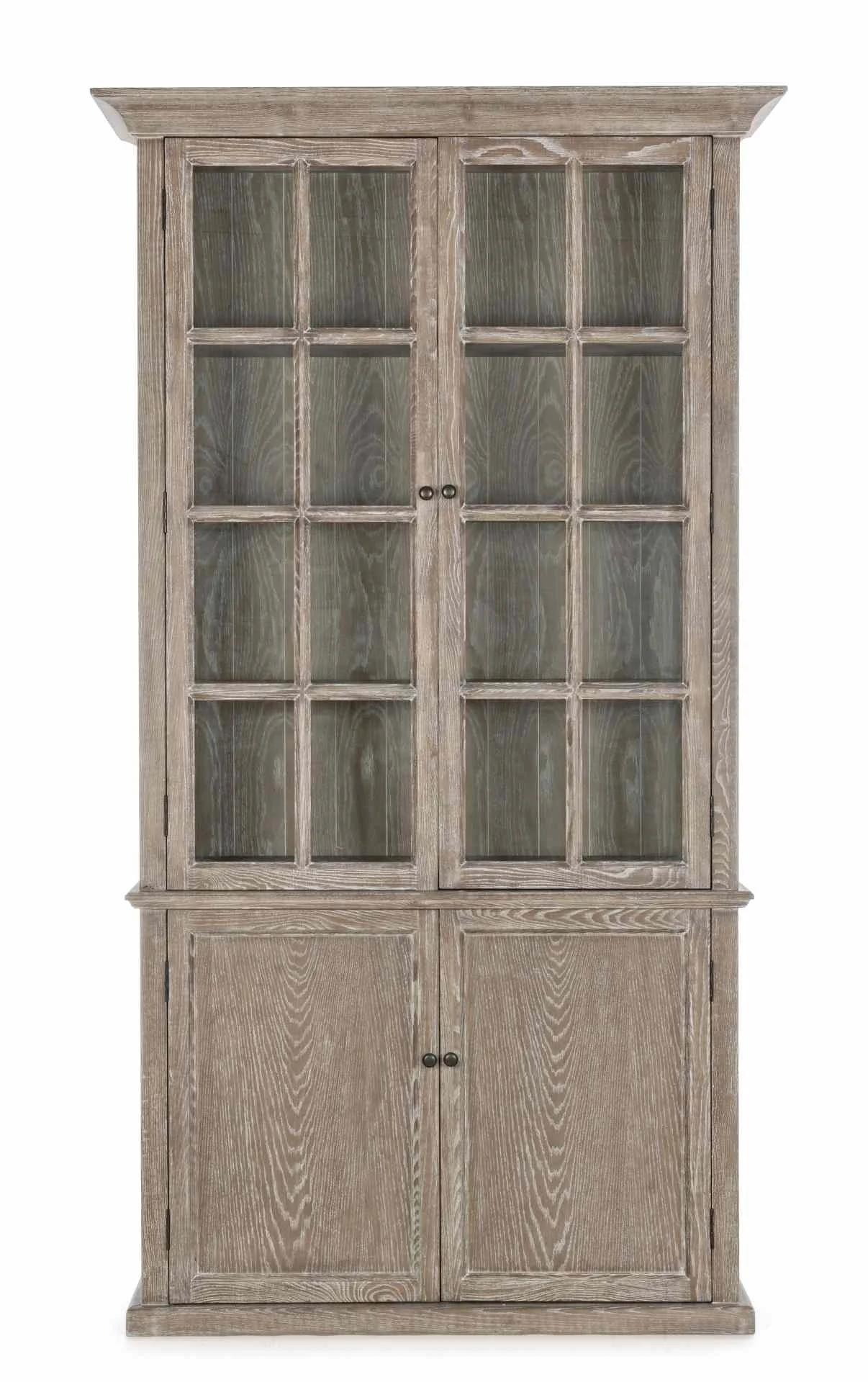 Vitrine Columbia aus Eschenholz, modernes Design, 4 Türen, natur, viel Stauraum für Dein Zuhause - Bizzotto