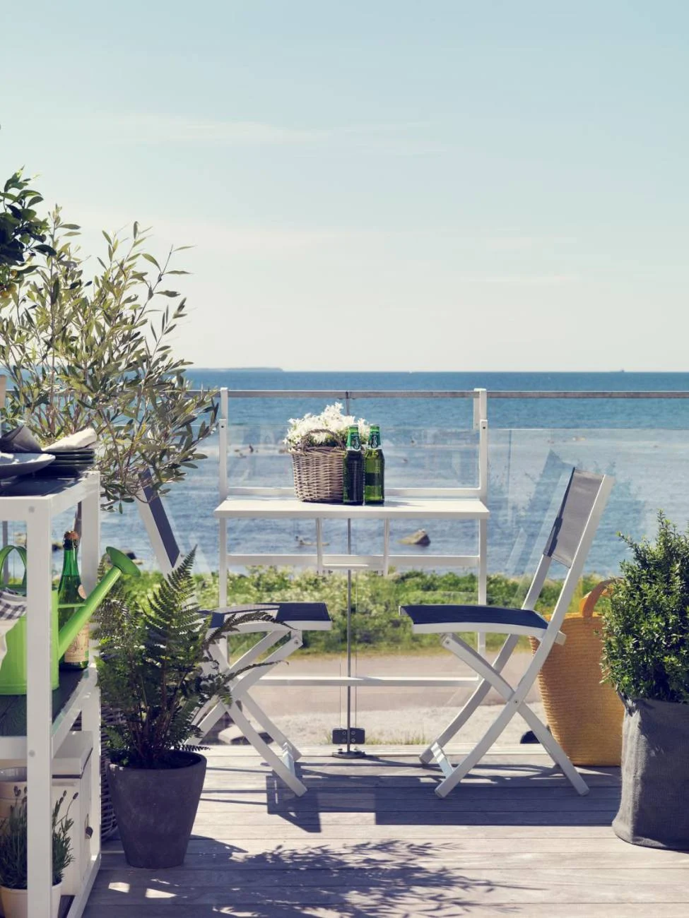 Gartenstuhl Leone von Brafab aus Aluminium, modern klappbar, weiß, für Outdoor