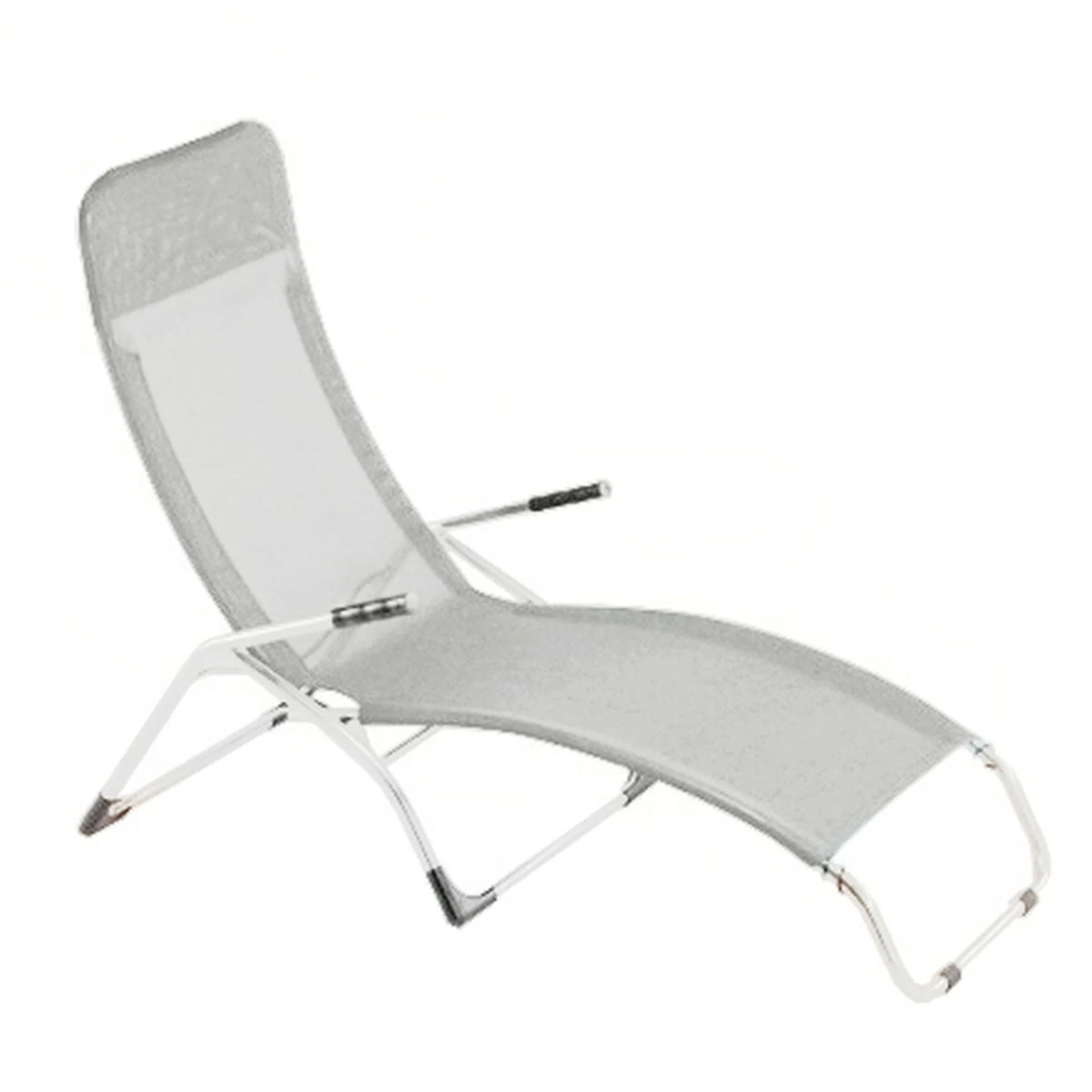 Gartenliege Samba aus Aluminium, modernes Design, silbergrau, wetterfest und leicht - Fiam