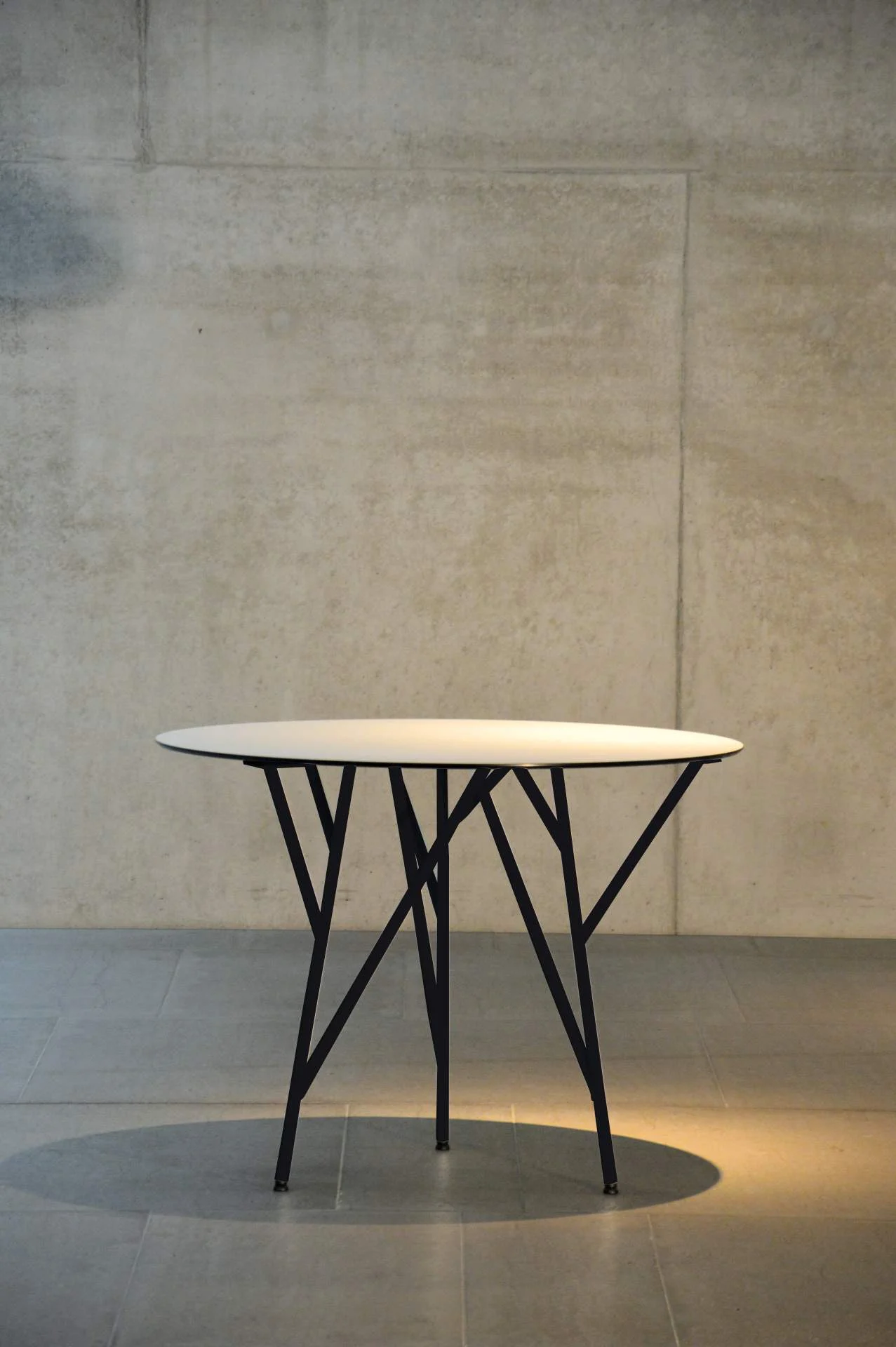 Esstisch Astwerk HPL, rundes Design, modern, schwarz, Ø 100 cm, pflegeleicht - Jan Kurtz
