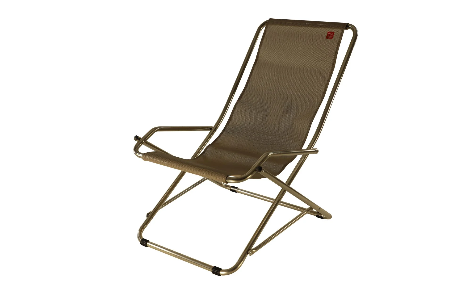 Gartensessel Dondolina aus Aluminium, modernes Design, taupe, wetterfest und klappbar - Fiam