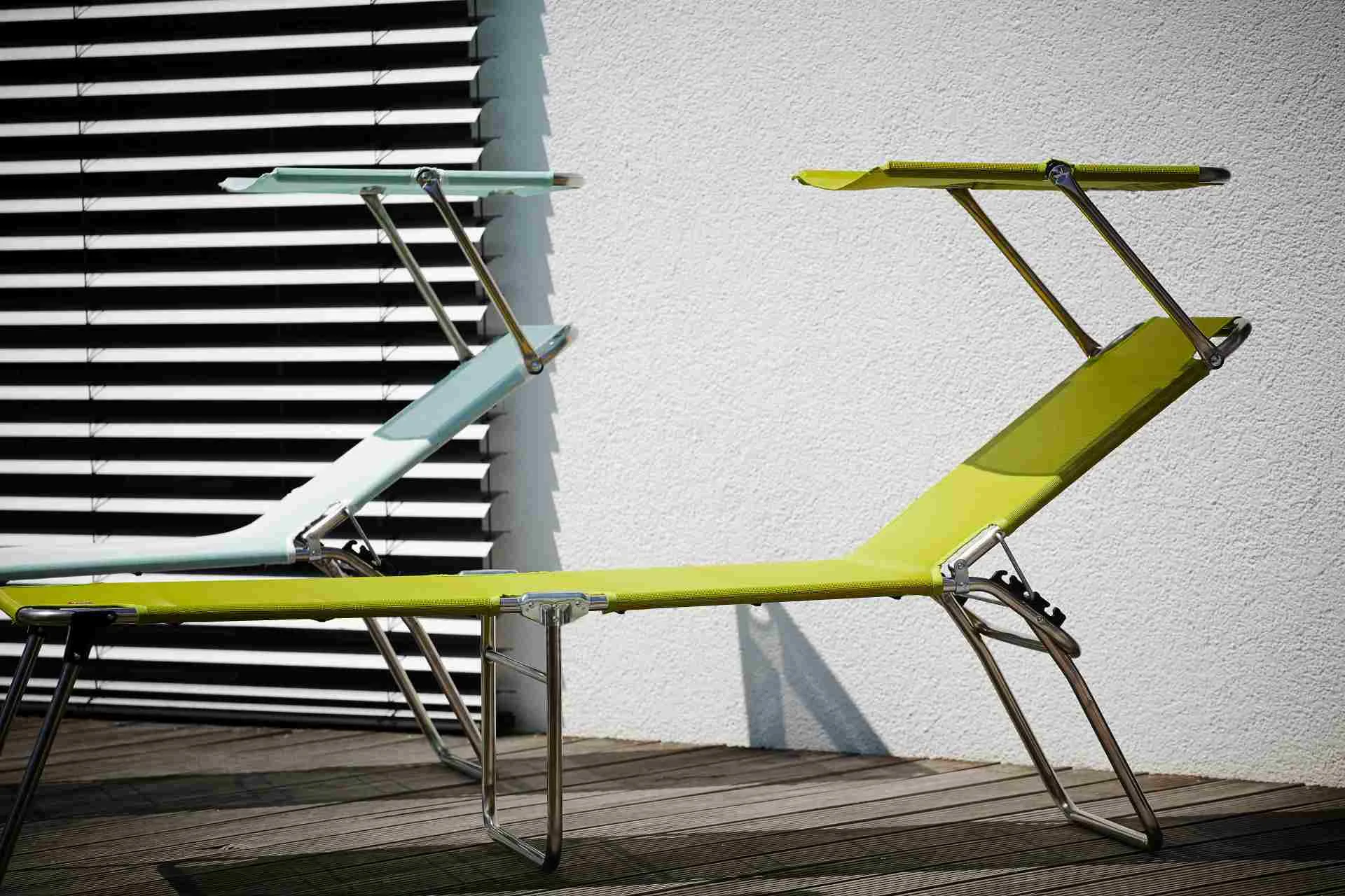 Gartenliege Amigo 40+ von Fiam aus Aluminium, modern, 3-fach verstellbar, Weiß