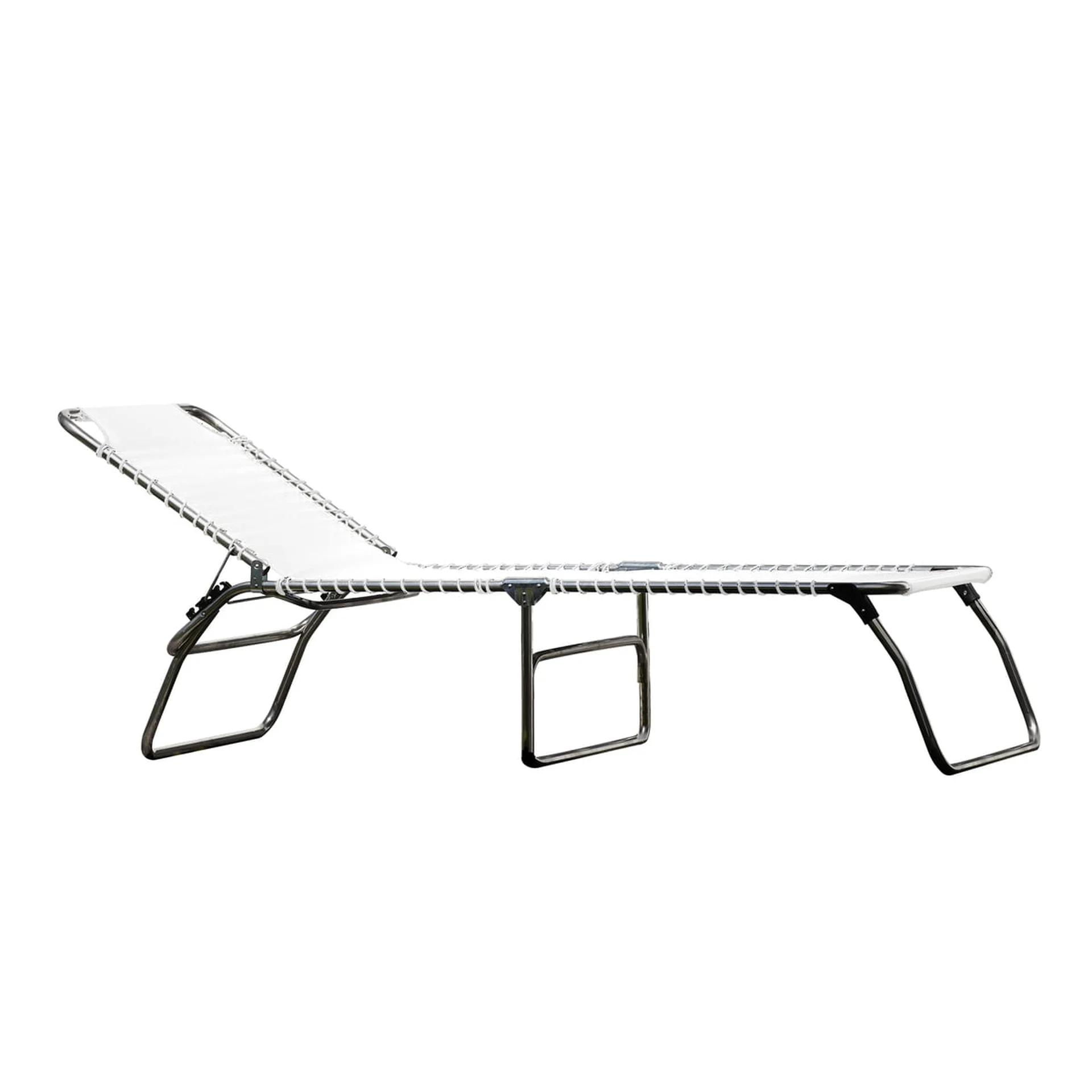 Gartenliege Amigo XXL aus Aluminium, modern, 3-fach verstellbar, Weiß, wetterfest für Outdoor