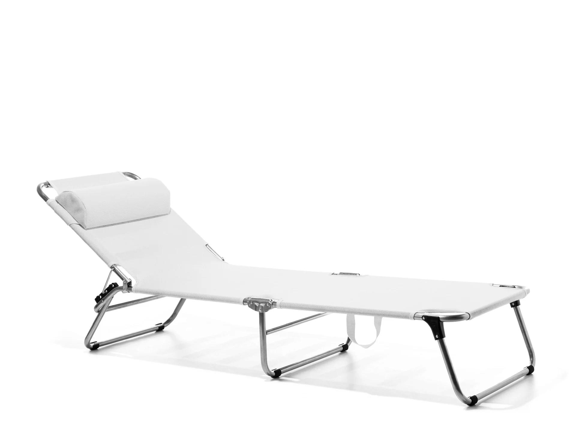 Gartenliege Amigo aus Aluminium, 3-fach verstellbar, modern, weiß, wetterfest für Outdoor