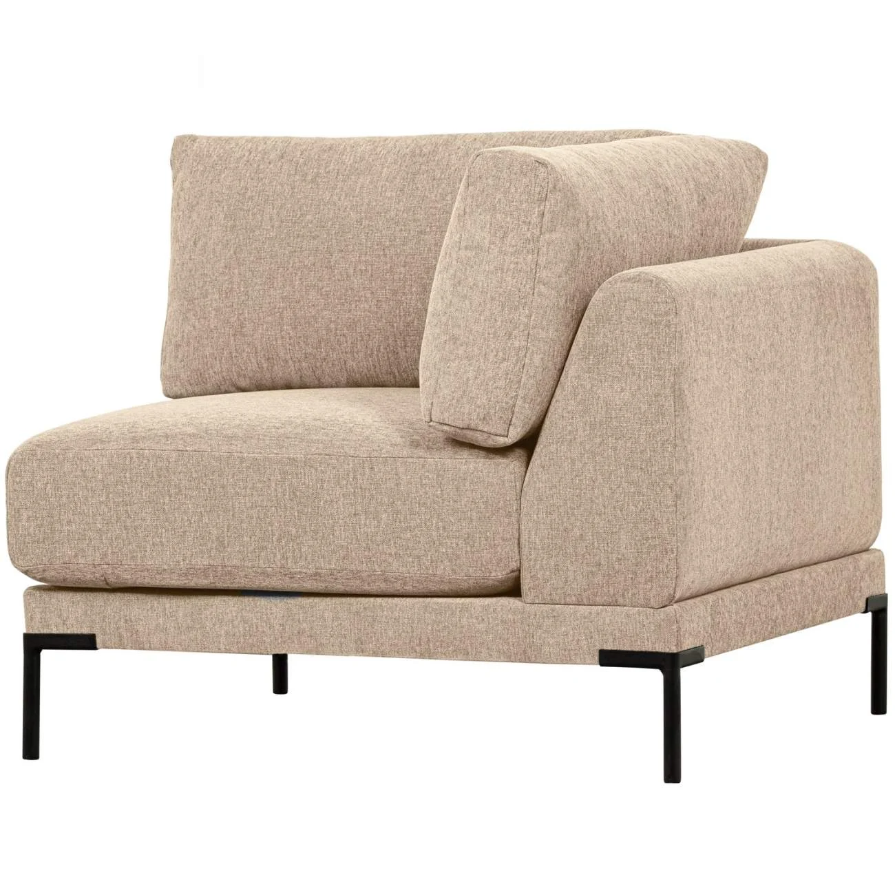 Modulsofa Couple Eck-Element, Chenille-Stoff mit Struktur, modern, natur, flexibles Design
