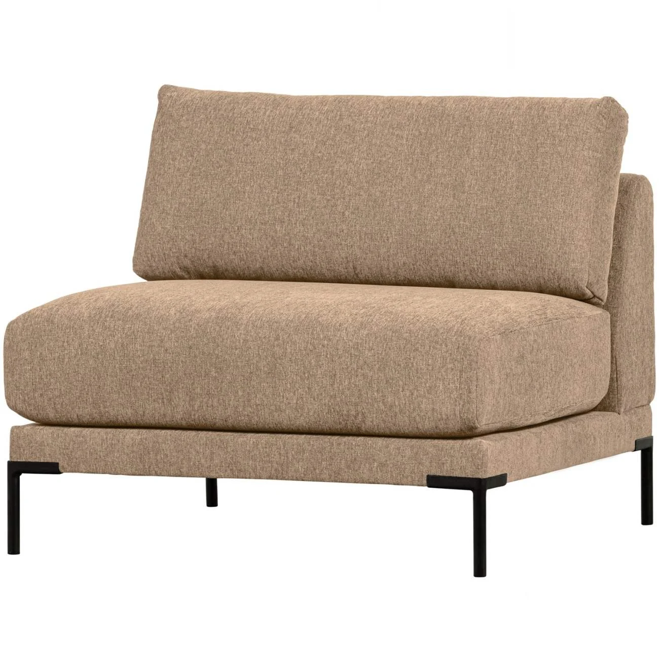 Modulsofa Couple Einzel-Element Stoff, modern, gepolstert, Farbe Butter, flexibles Design