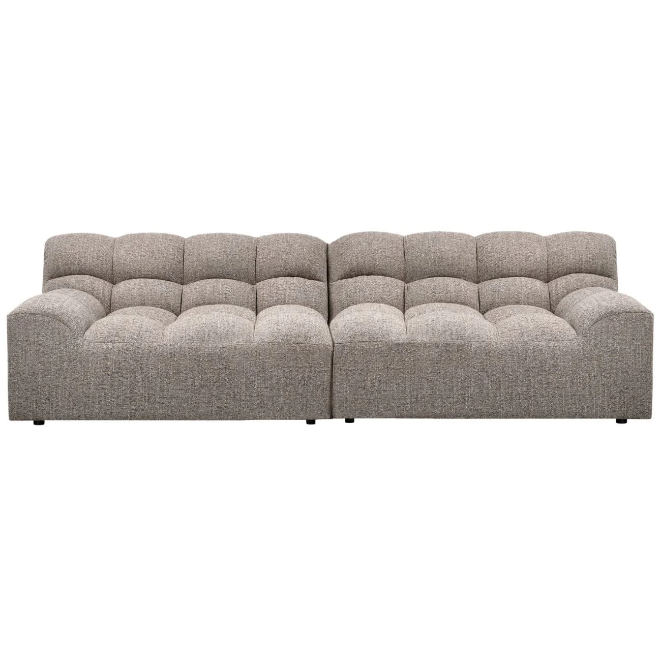 Sofa Allure aus Melange-Stoff, modern gepolstert, hellgrau, 3-4 Sitzplätze, komfortabel
