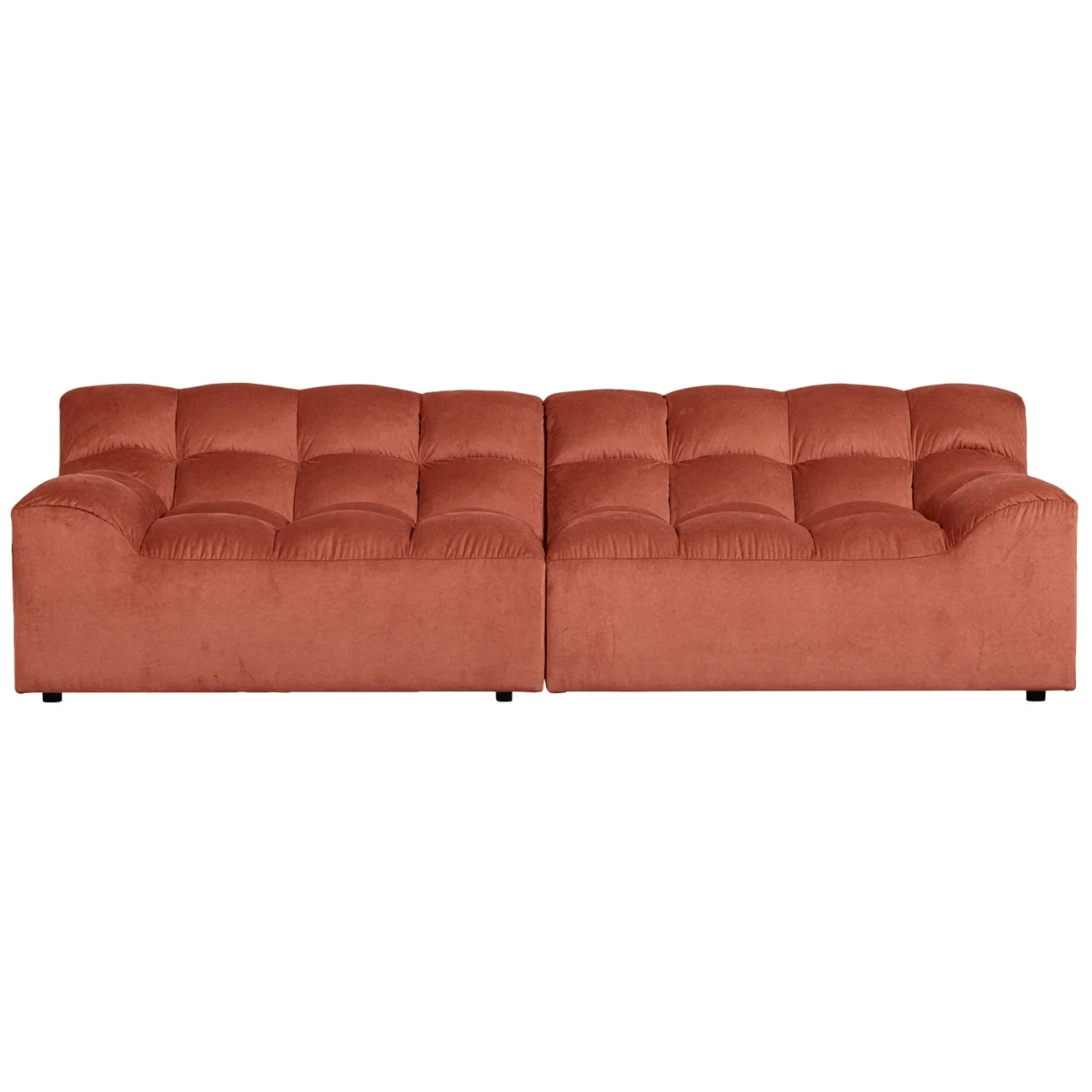 Sofa Allure aus Samt, modern gepolstert, blush rosa, 3-4 Sitzplätze, elegantes Design