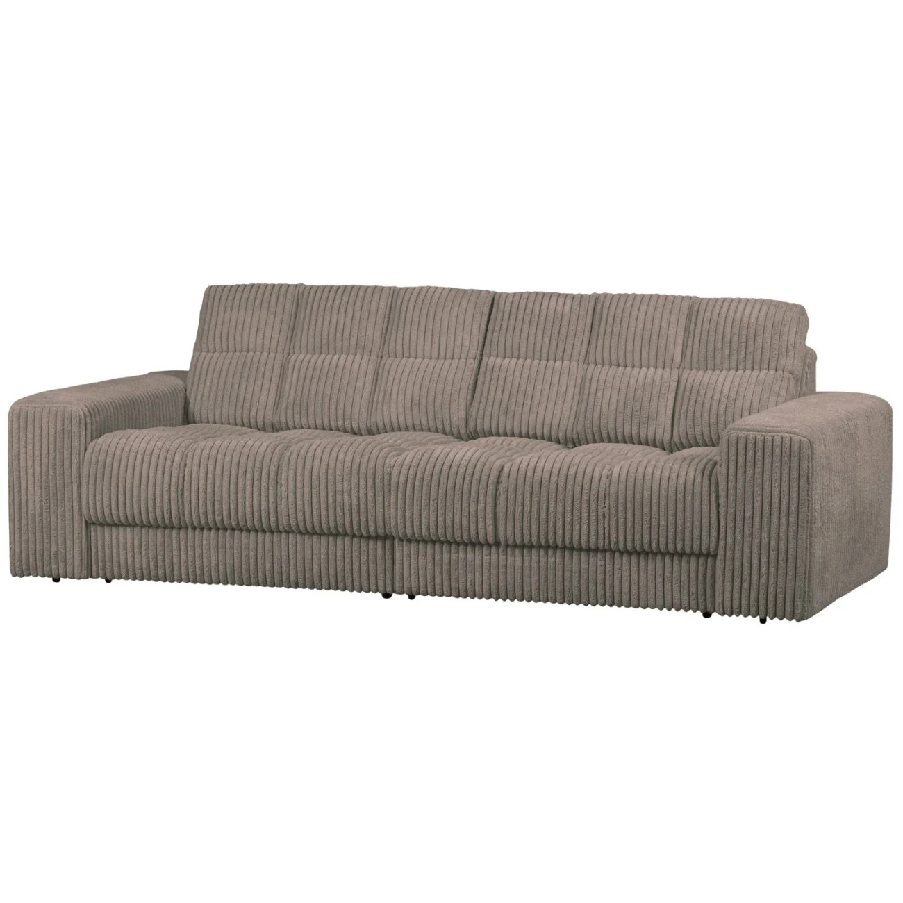Sofa Date mit Cordbezug, klassischer Stil, mud braun, weich gepolstert für 2–3 Personen - Woood
