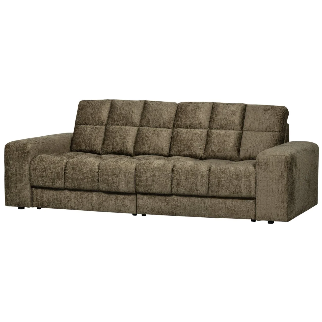 Sofa Date aus Struktursamt, klassischer Stil, Bonsai Dunkelgrün, gepolstert für 2–3 Personen - Woood