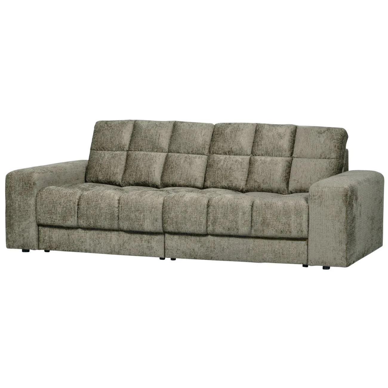 Sofa Date aus Struktursamt, klassisch, Frost grau, 2–3 Sitzplätze, pflegeleicht und robust - Woood