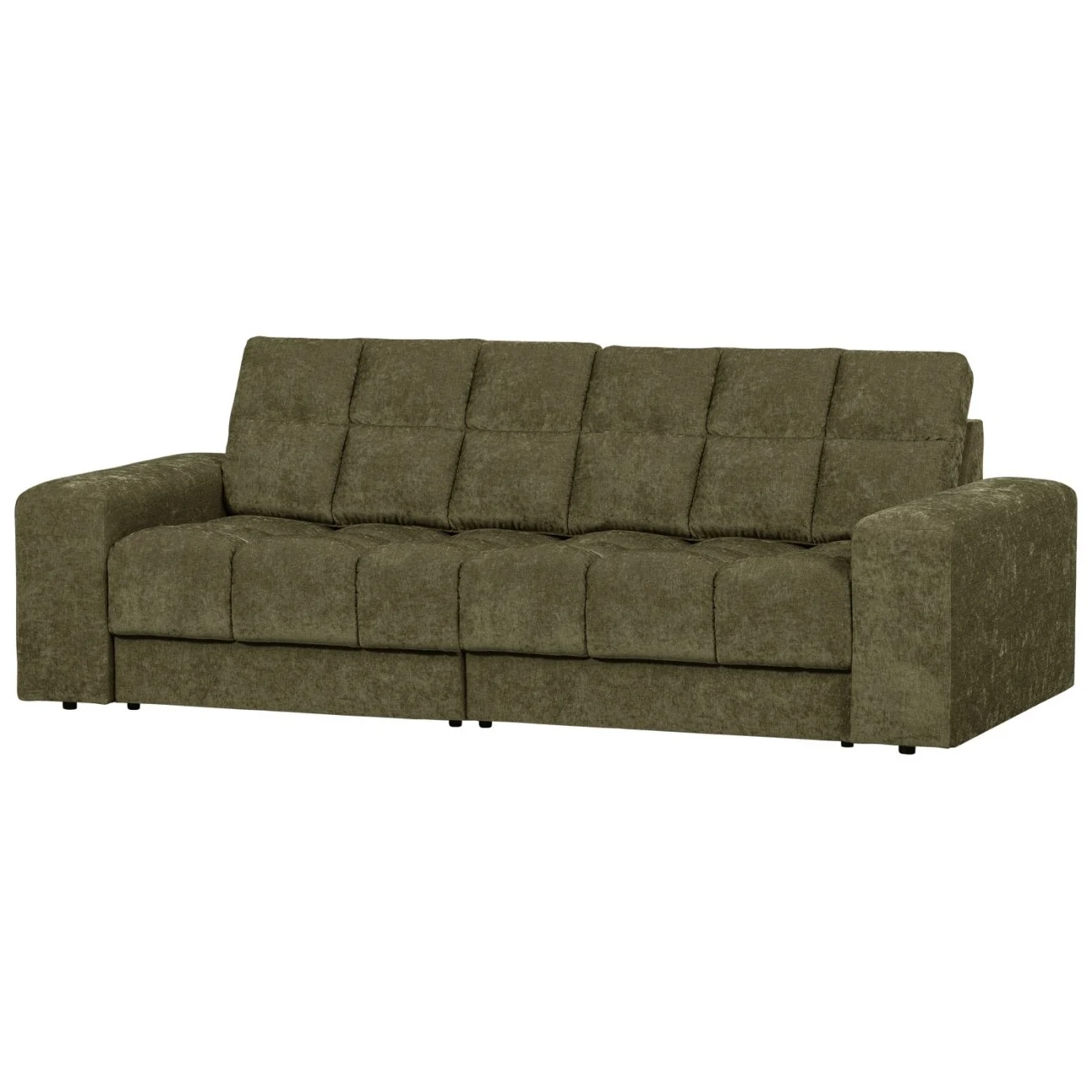 Sofa Date aus Webstoff, klassischer Stil, grün, bequem gepolstert für 2–3 Personen - Woood