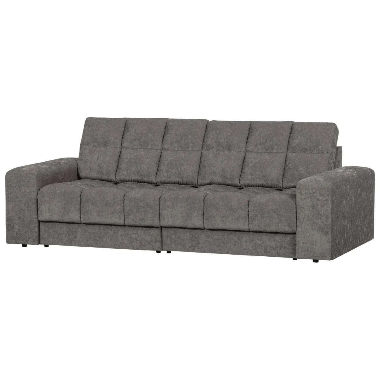 Sofa Date aus Webstoff, klassischer Stil, Grau Mouse, gepolstert und komfortabel - Woood
