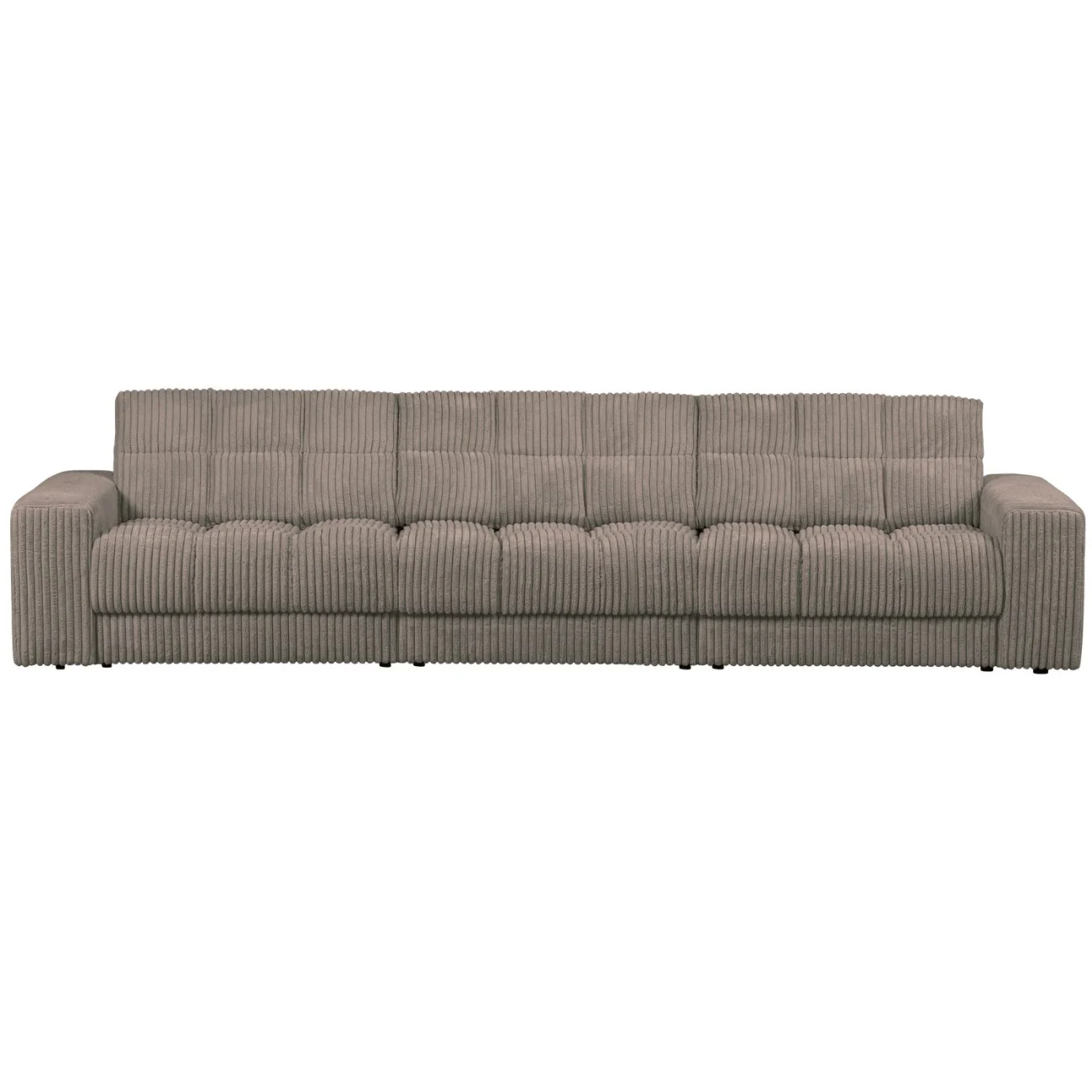 Sofa Date 3-Sitzer Cordbezug, klassisch und weich, Braun Mud, für 3-4 Personen