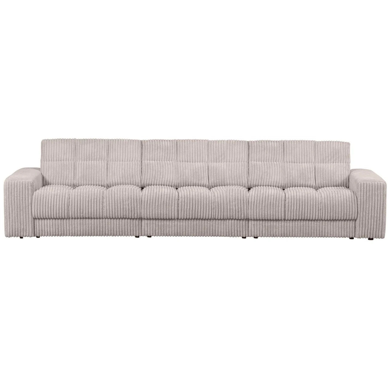Sofa Date 3-Sitzer Cordbezug, klassisches Design, natur, weich gepolstert für 3–4 Personen