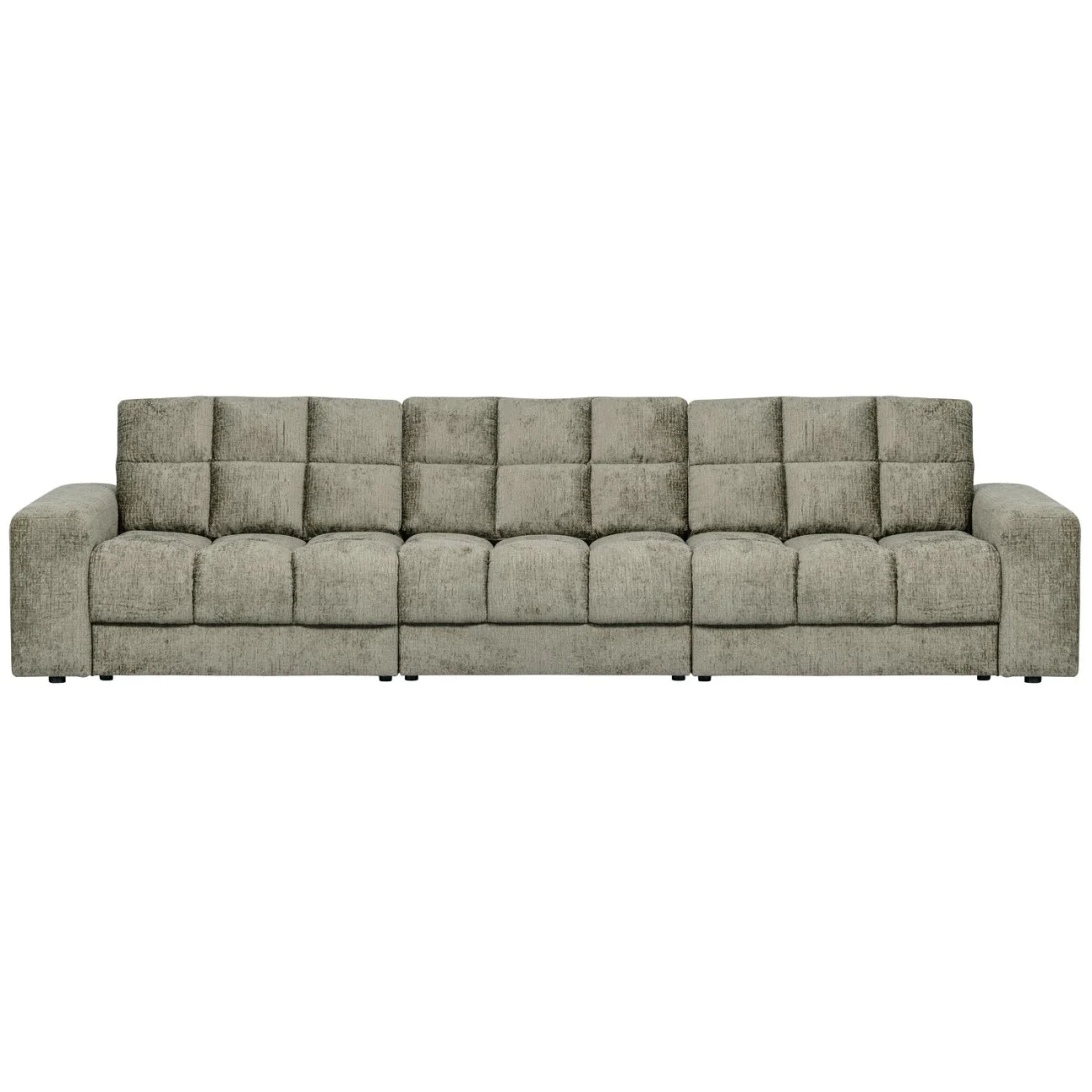 Sofa Date 3-Sitzer aus Struktursamt, klassisch und komfortabel, Farbe Frost, robust und pflegeleicht