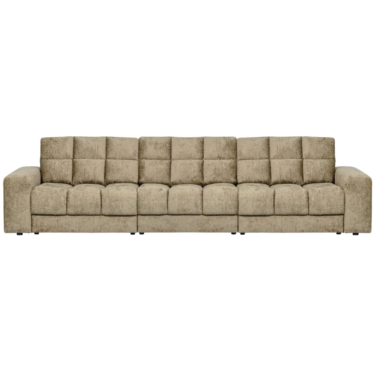 Sofa Date 3-Sitzer aus Struktursamt, klassisch, Wheatfield Beige, hochwertig gepolstert