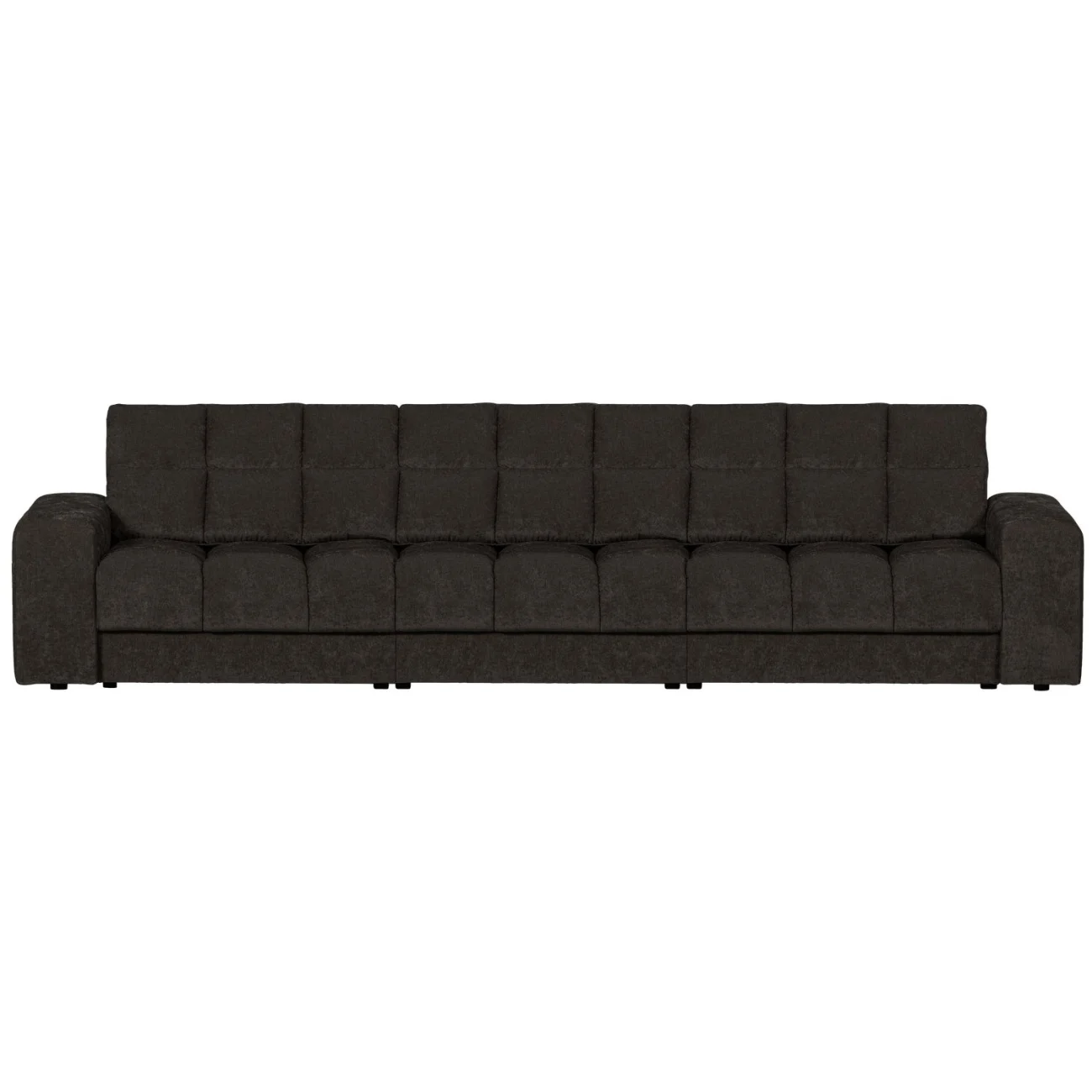 Sofa Date 3-Sitzer aus Webstoff, klassisch gepolstert, anthrazit, komfortabel für 3–4 Personen