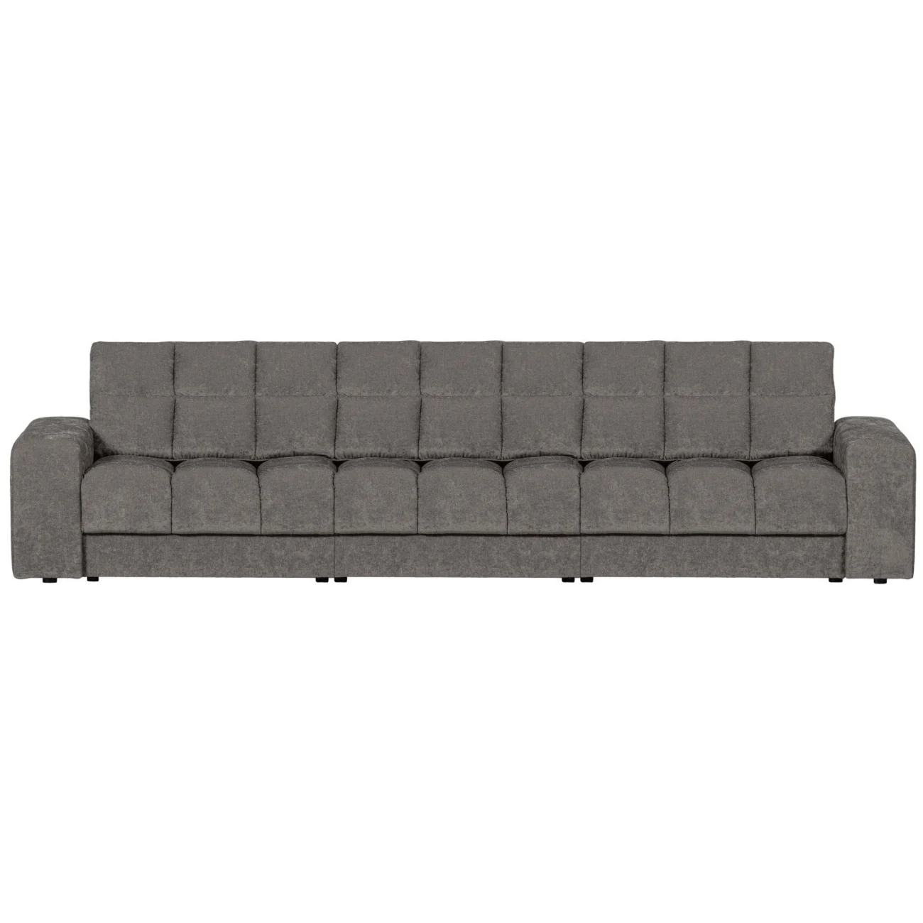 Sofa Date 3-Sitzer aus Webstoff, klassischer Stil, Farbe Mouse Grau, komfortabel gepolstert
