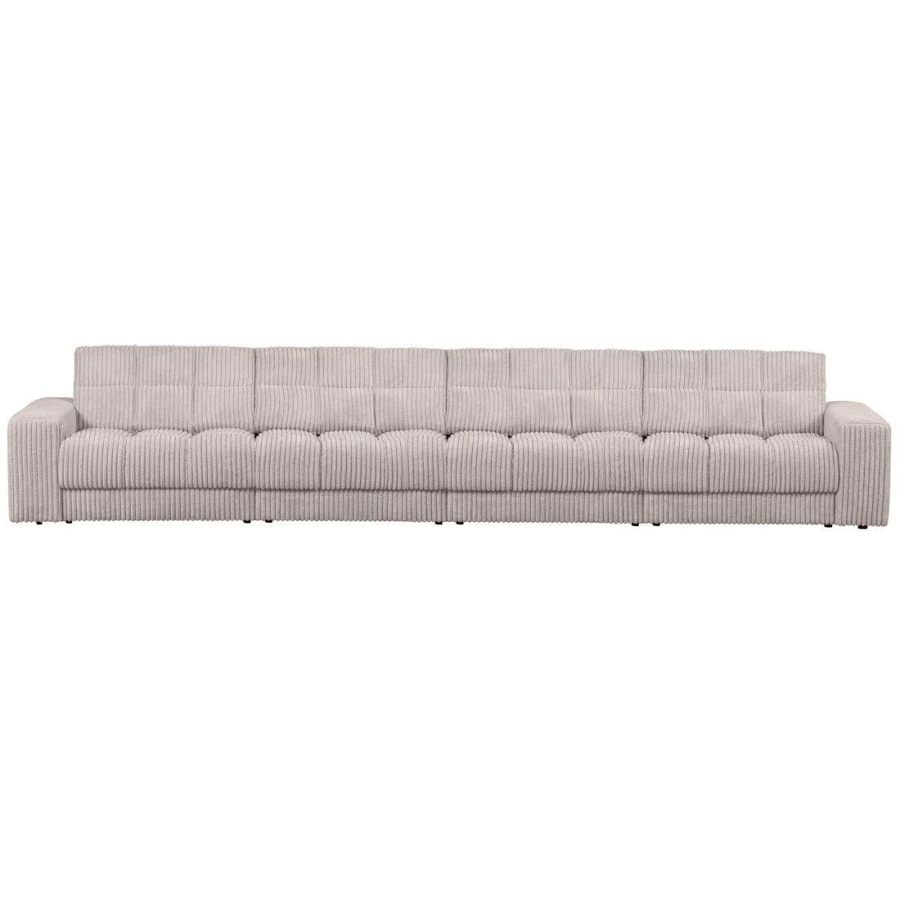 Sofa Date 4-Sitzer mit Cordbezug, klassisch, naturfarben, weich gepolstert für 4–5 Personen