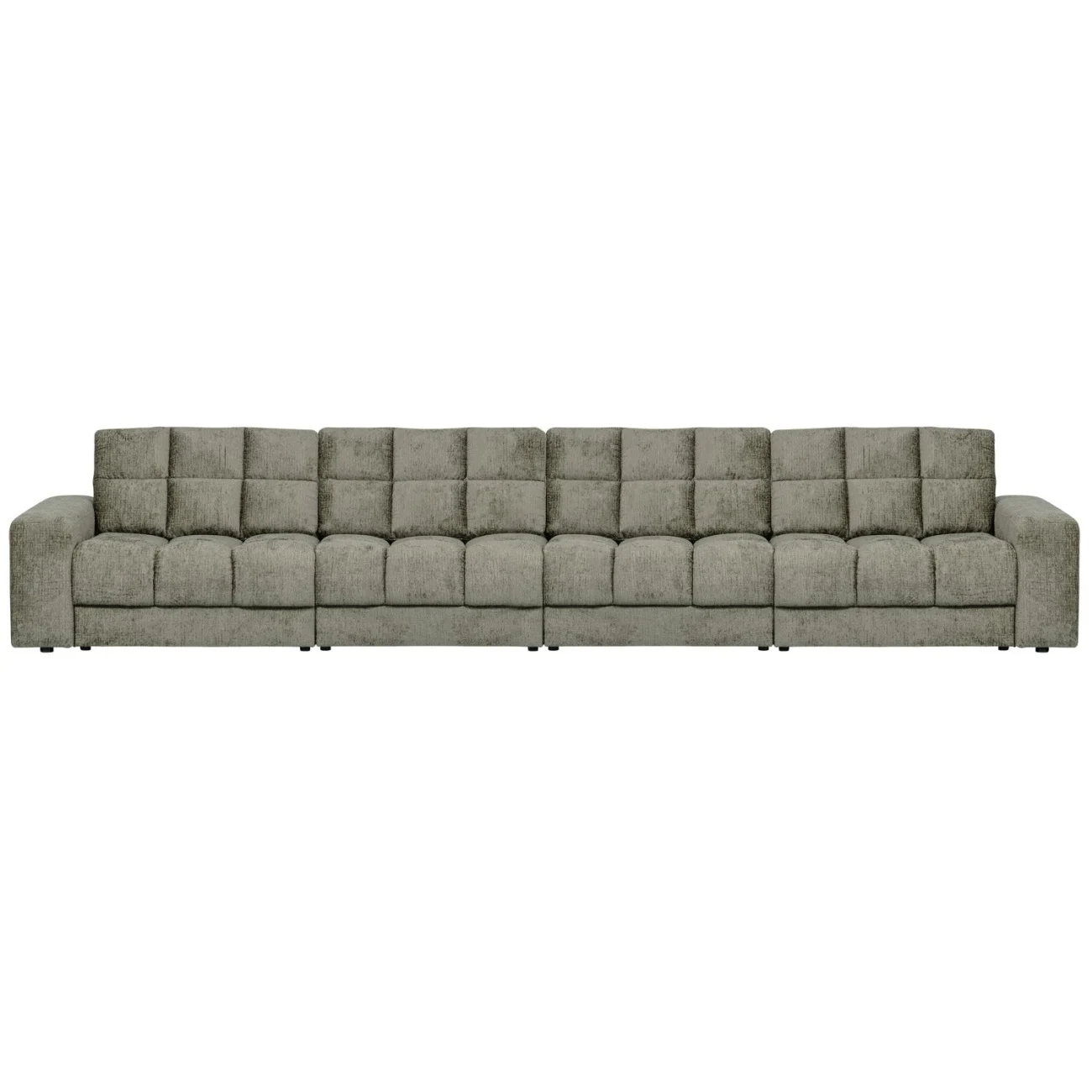 Sofa Date 4-Sitzer aus Struktursamt, klassisch, frostgrau, robust und pflegeleicht
