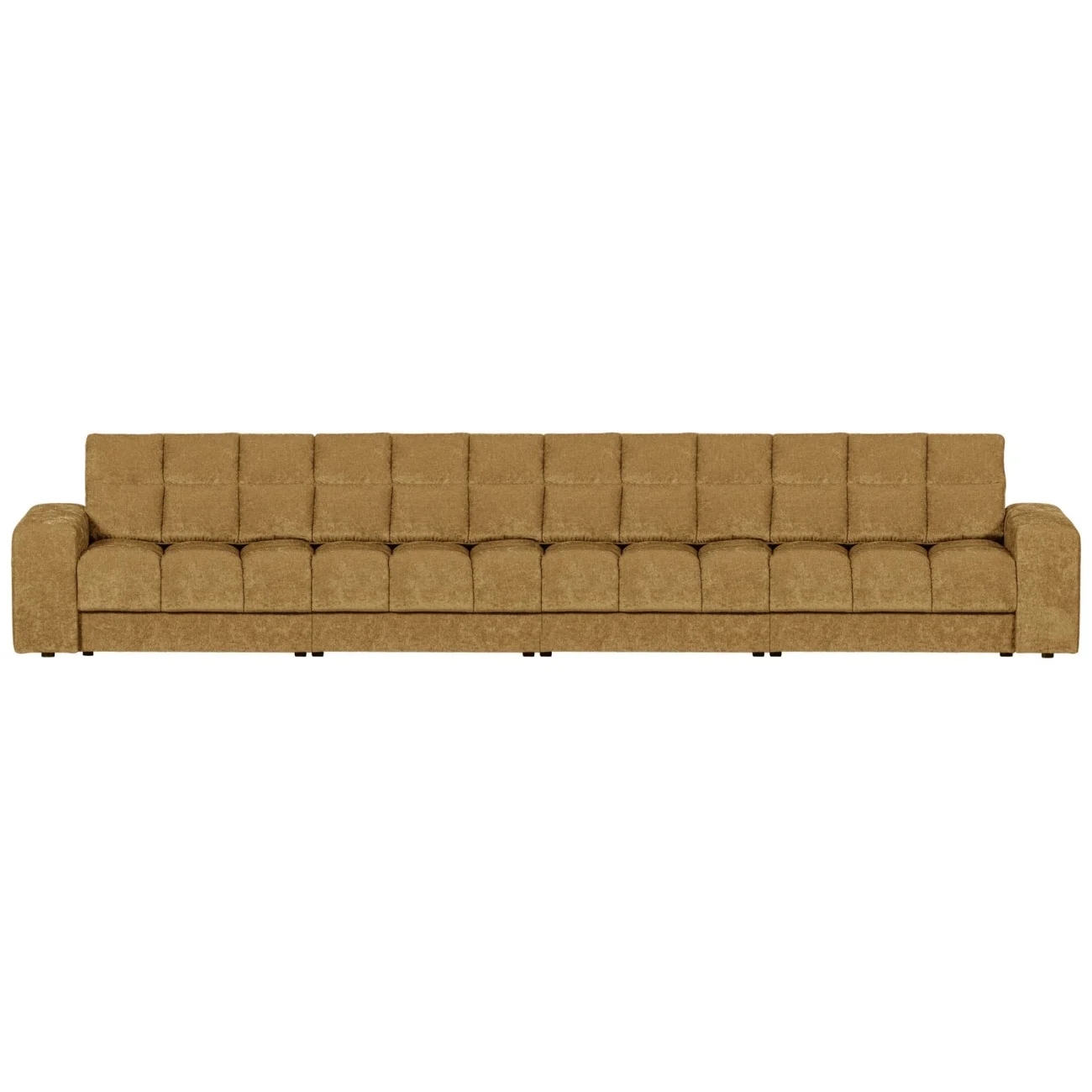 Sofa Date 4-Sitzer aus Webstoff, klassisch und komfortabel, gold, Vintage-Look für Dein Wohnzimmer