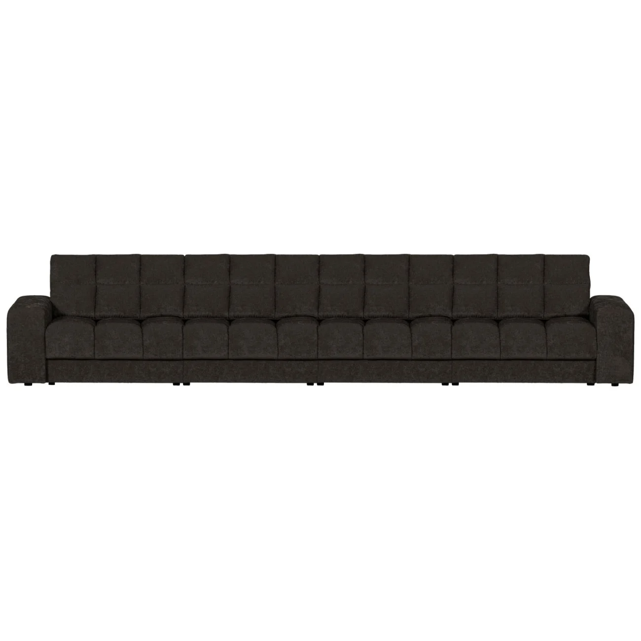 Sofa Date 4-Sitzer aus Webstoff, klassischer Stil, anthrazit, komfortabel gepolstert