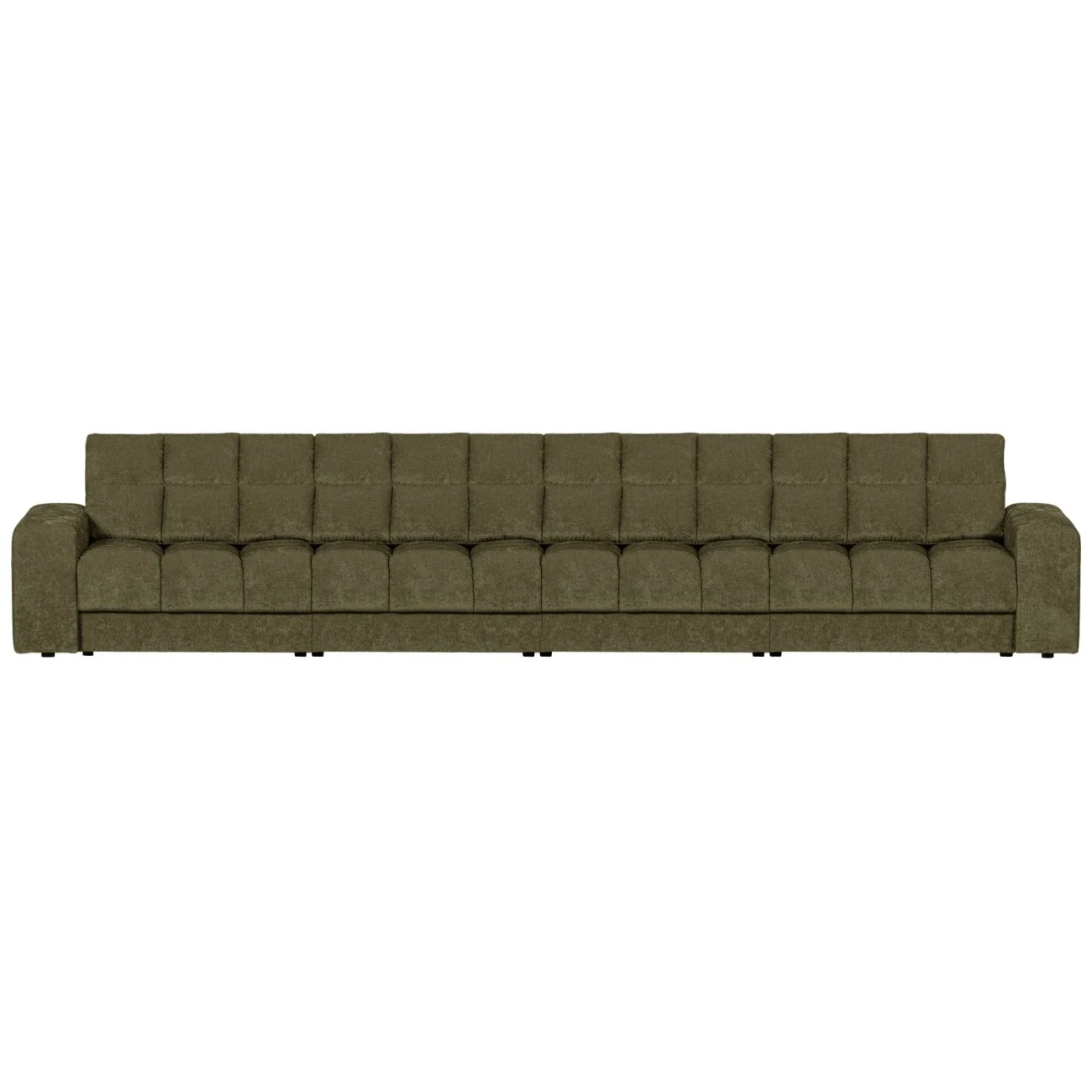 Sofa Date 4-Sitzer aus Webstoff, klassischer Stil, grün, komfortabel gepolstert für 4–5 Personen