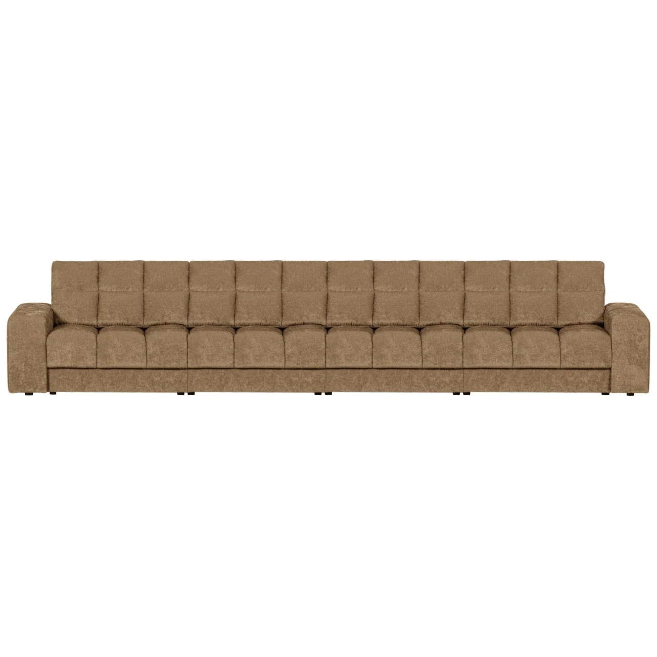 Sofa Date 4-Sitzer aus Webstoff, klassisch, Sand, hochwertig gepolstert, für 4–5 Personen