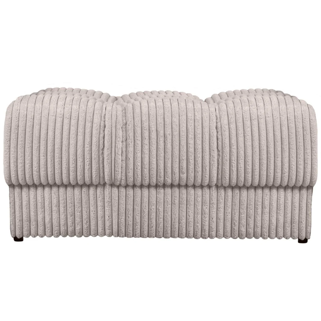 Hocker Date mit Cordbezug, klassischer Stil, Natur, weich gepolstert und pflegeleicht - Woood
