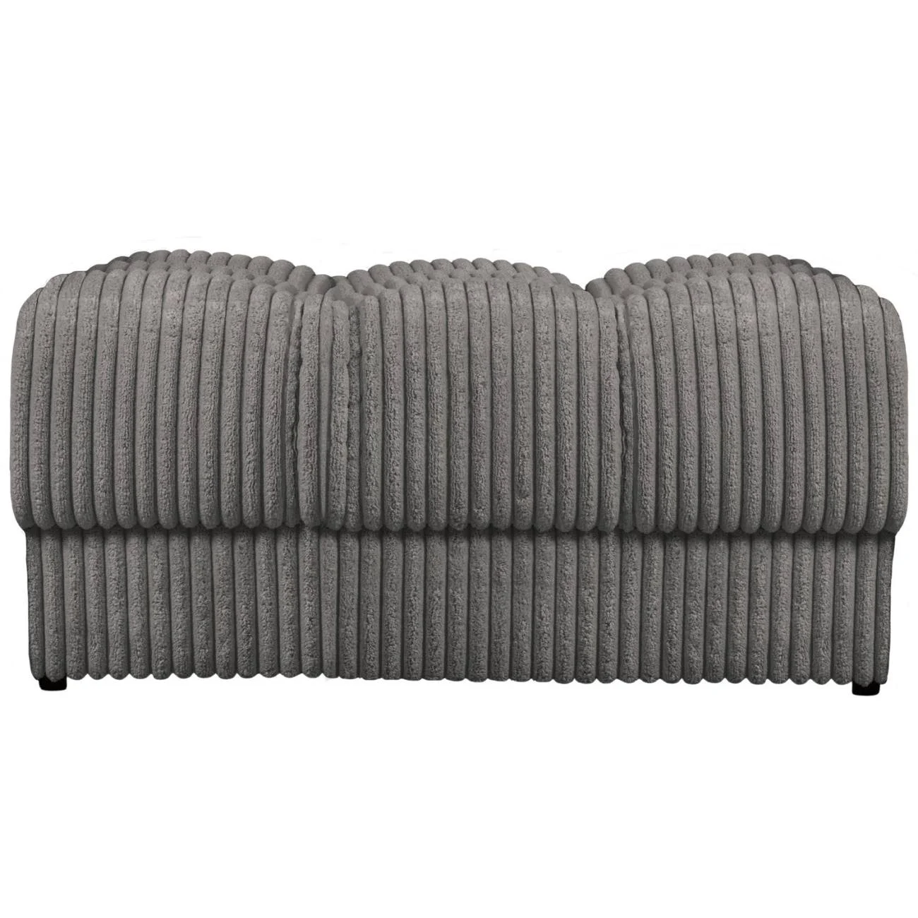 Hocker Date mit Cordbezug, klassischer Stil, Terrazzo Dunkelgrau, weich gepolstert, für dein Zuhause - Woood