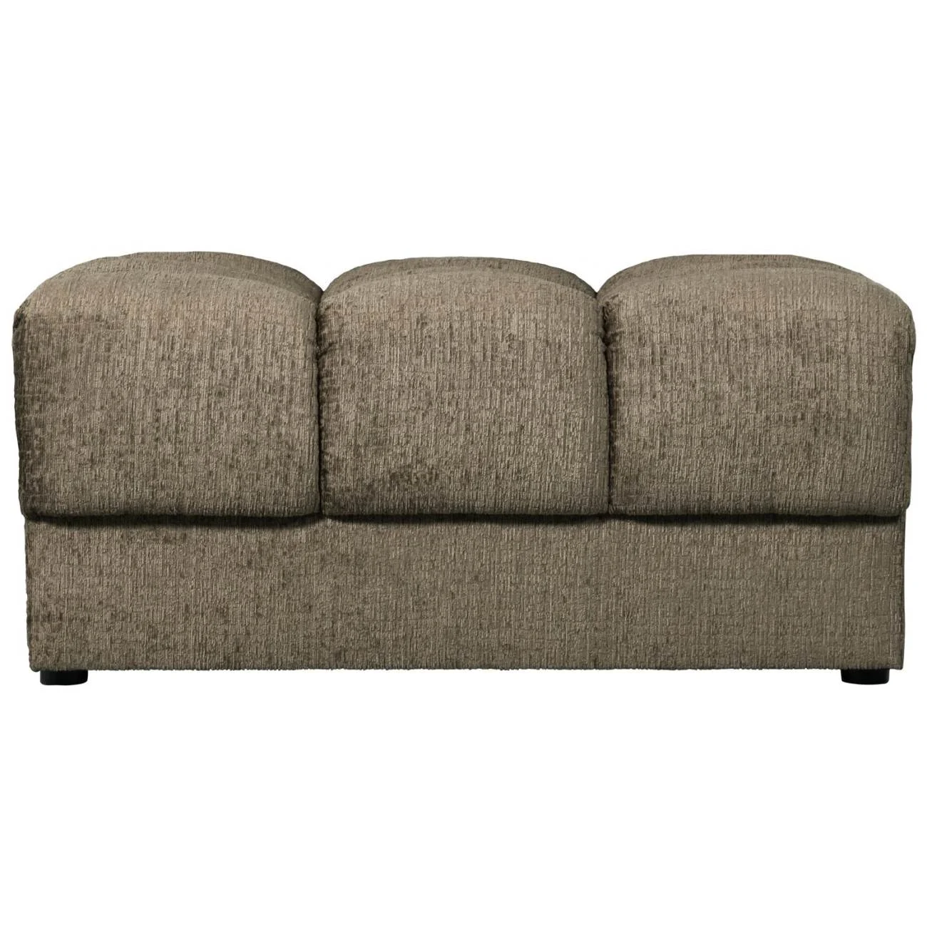 Hocker Date aus Struktursamt, klassisch gepolstert, dunkelgrün Bonsai, robust und pflegeleicht - Woood