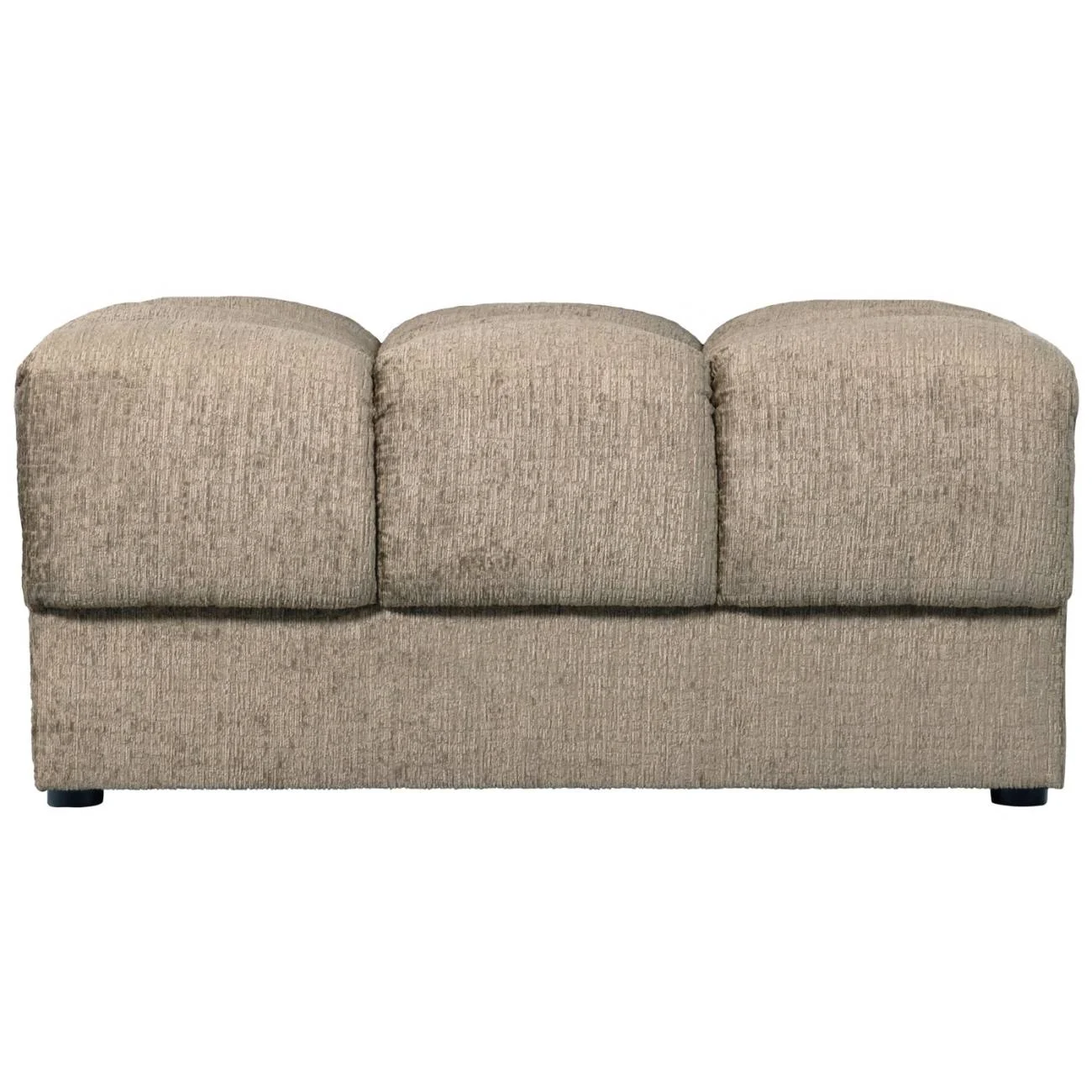Hocker Date aus Struktursamt, klassisch gepolstert, Beige Wheatfield, robust und pflegeleicht - Woood