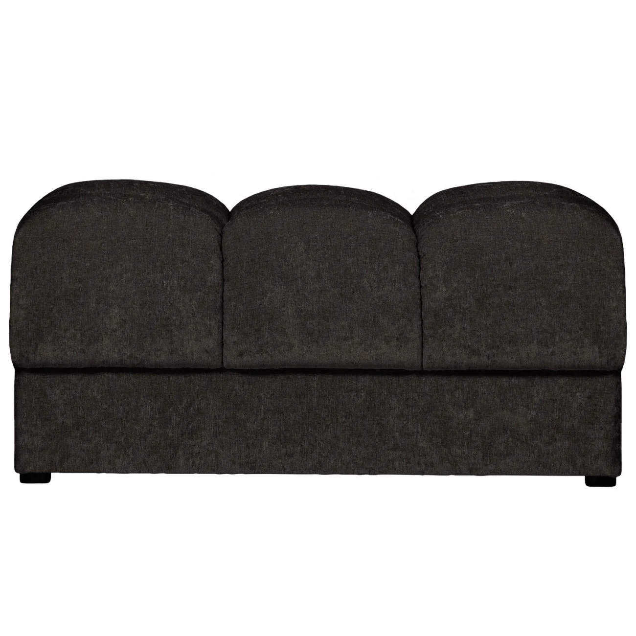 Hocker Date aus Webstoff, klassischer Stil, anthrazit, gepolstert und rechteckig, Marke Woood