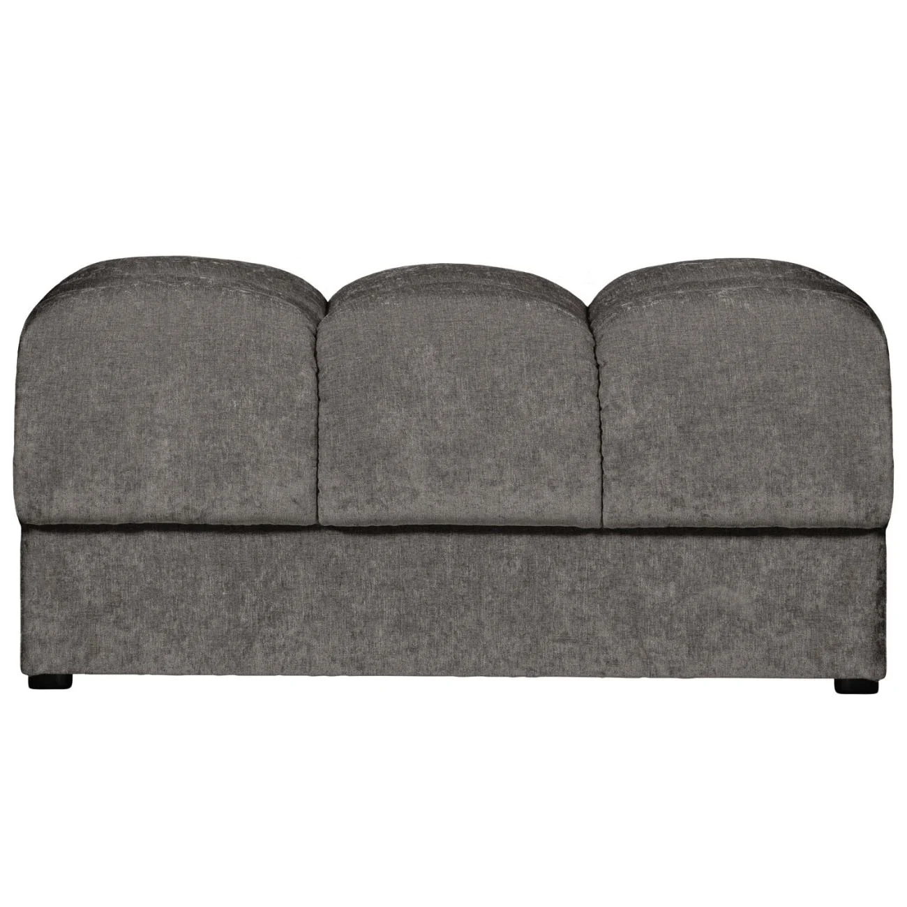 Hocker Date aus Webstoff, klassisch gepolstert, grau Mouse, rechteckig, modernes Design - Woood