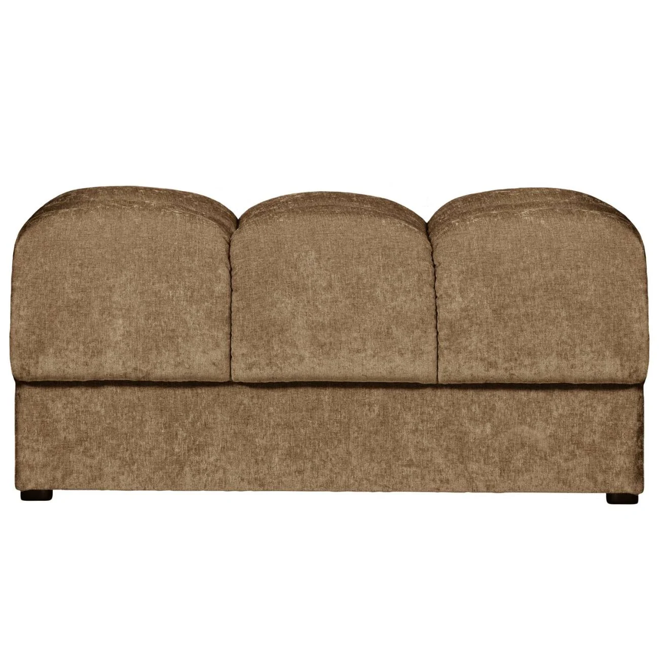 Hocker Date aus Webstoff, klassischer Stil, sandfarben, weich gepolstert und rechteckig - Woood