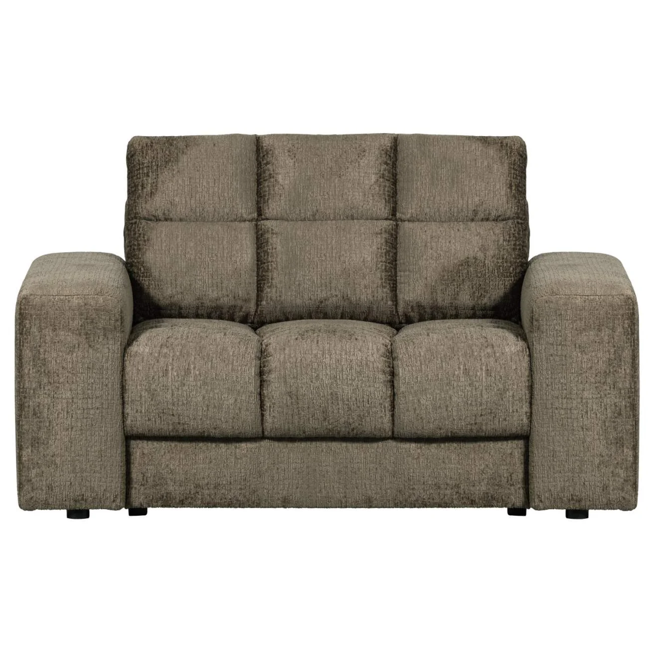 Sessel Loveseat Date aus Struktursamt, klassischer Stil, grün Bonsai, weich gepolstert, robust und pflegeleicht - Woood