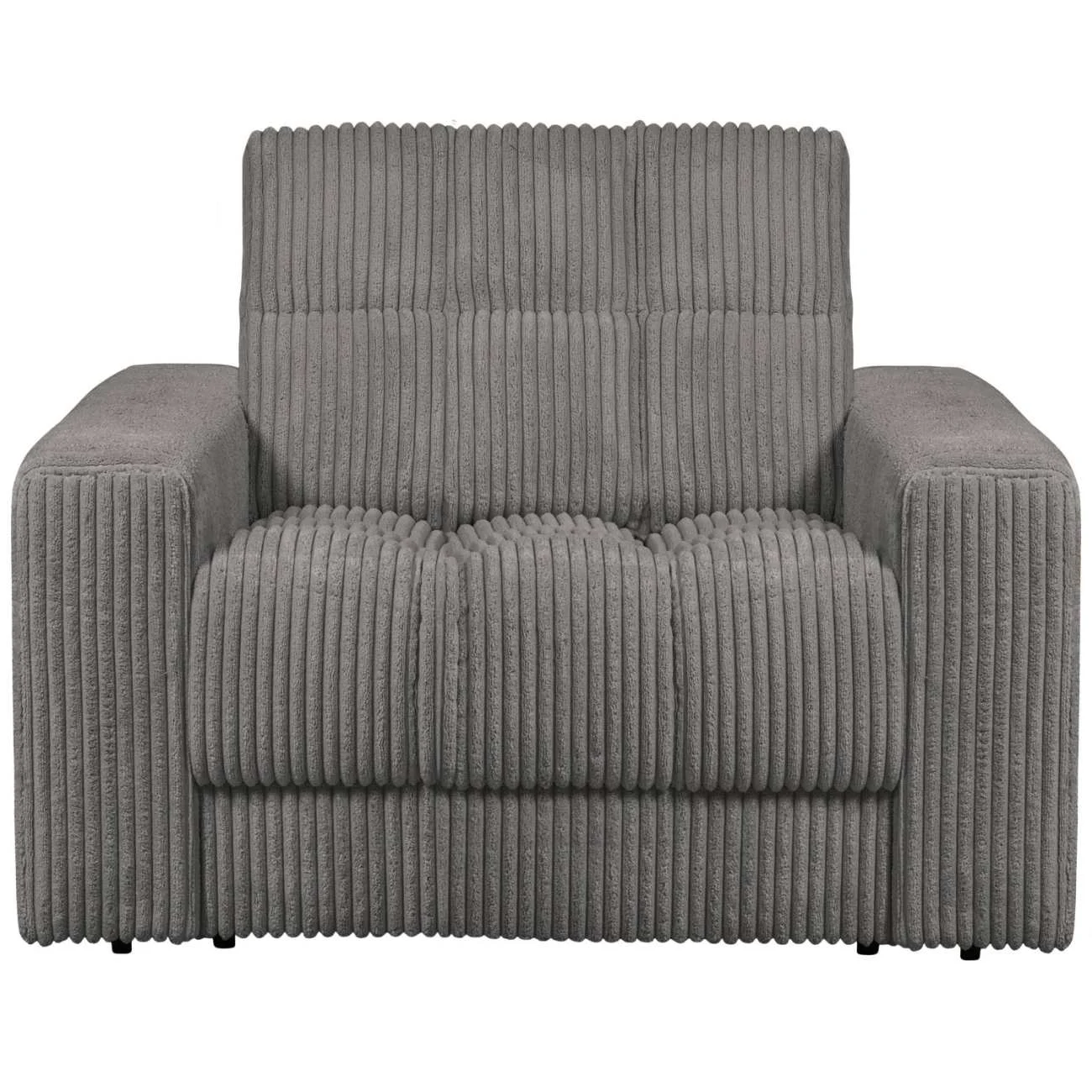 Sessel Date mit Cordbezug, klassischer Stil, weich gepolstert, Farbe Terrazzo Dunkelgrau - Woood