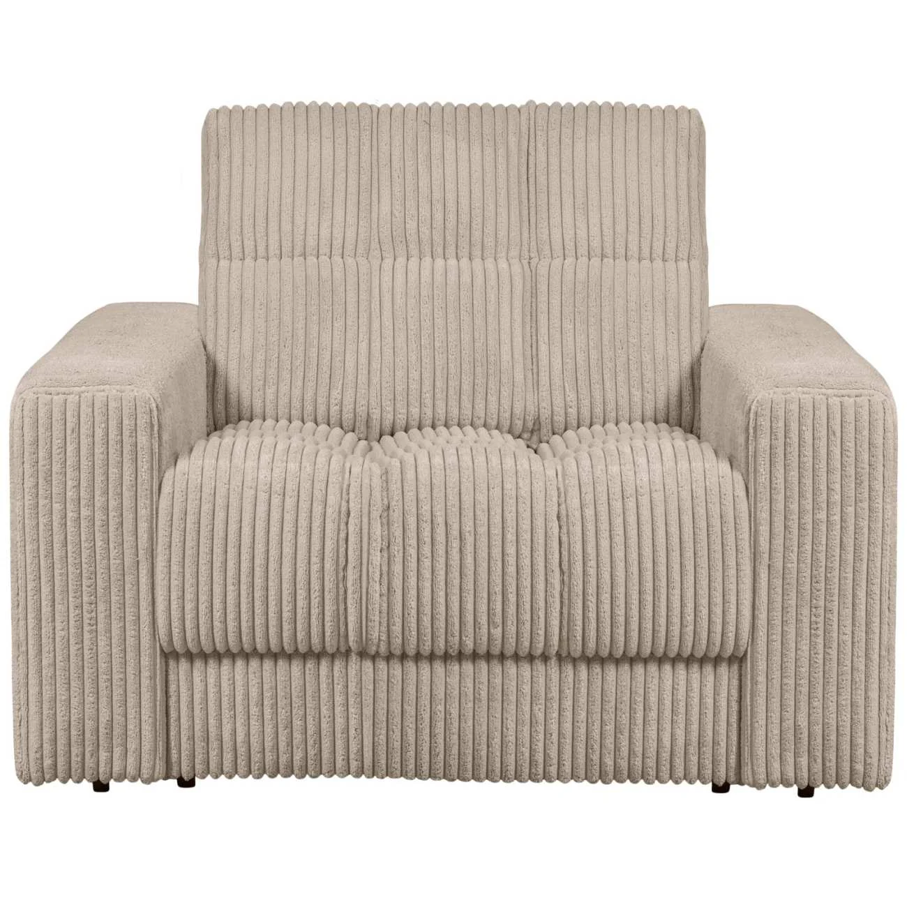 Sessel Date mit Cordbezug, klassischer Stil, Travertin Beige, weich gepolstert für Dein Zuhause - Woood