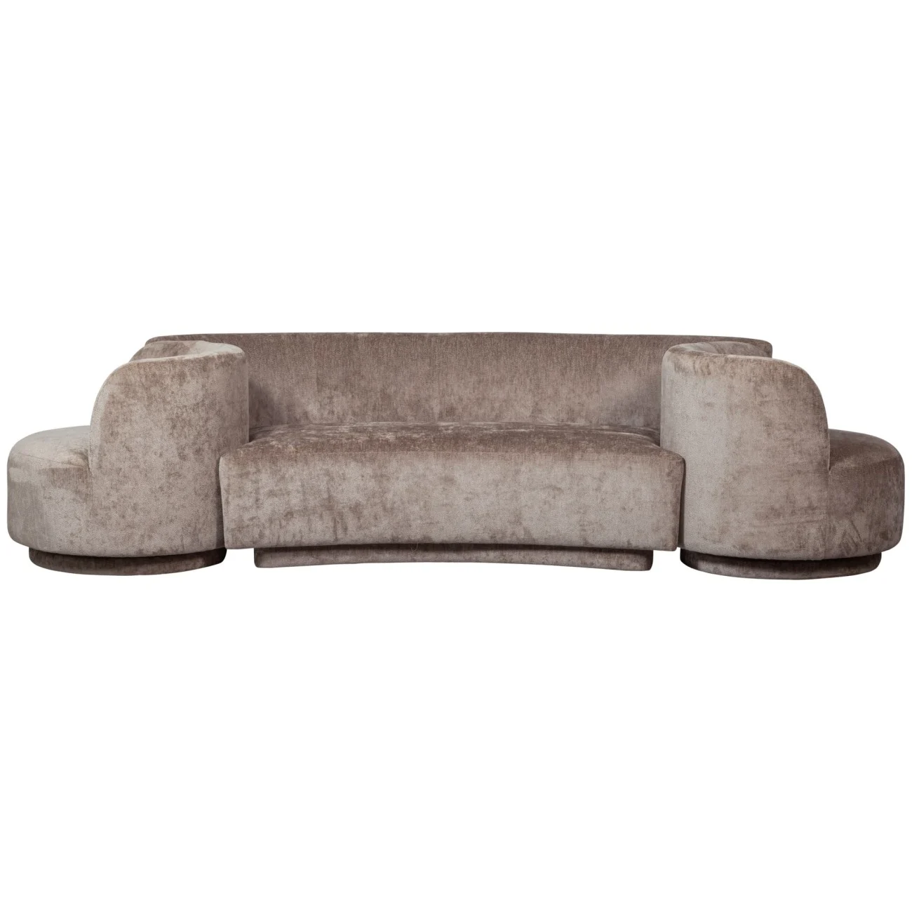 Sofa Combi-Popular aus Chenille-Stoff, drehbare Sessel, modern, taupe, 4–5 Sitzplätze