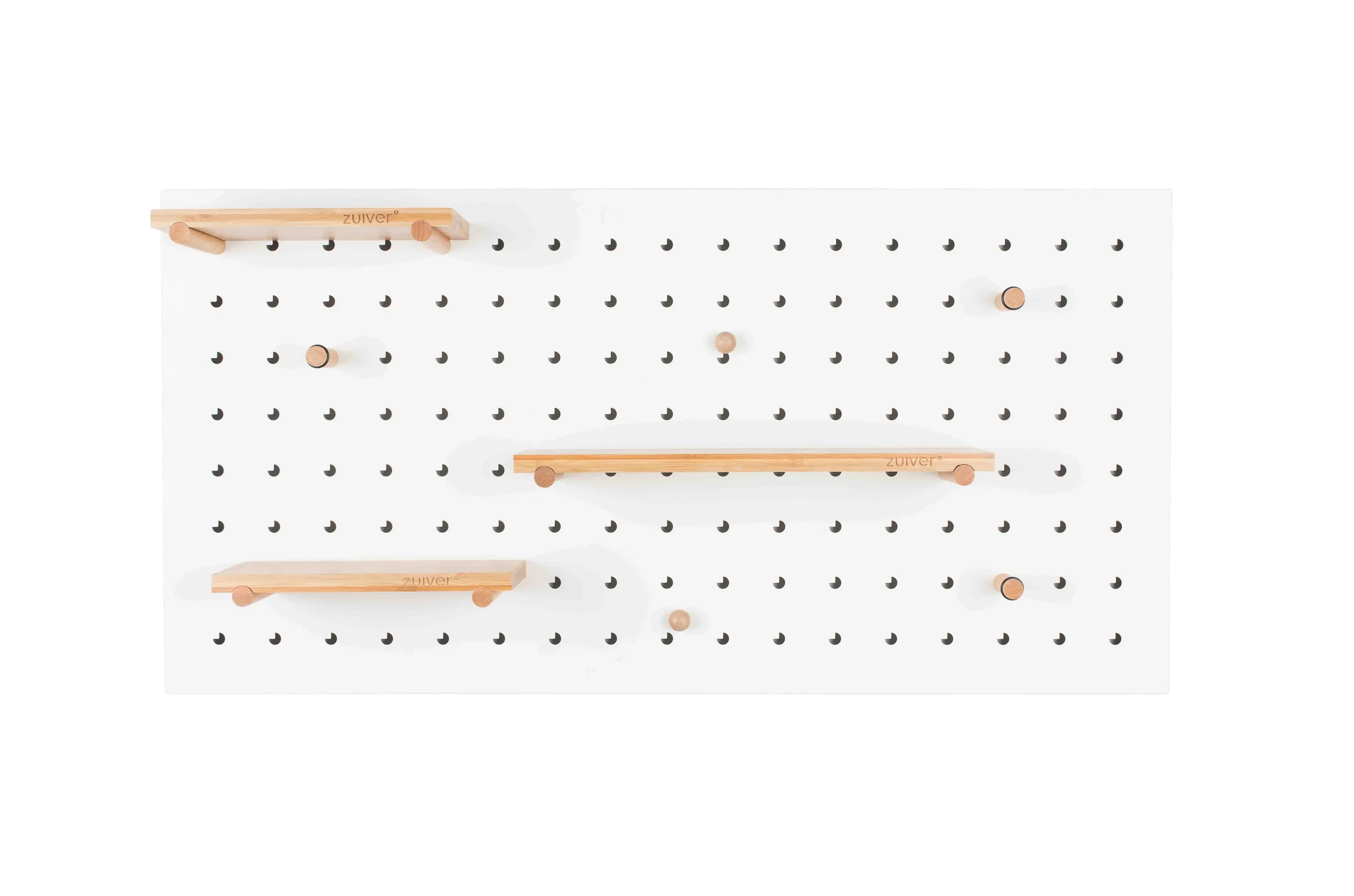 Zuiver Bundy Pegboard Eisen/Bambusholz 90x45 cm