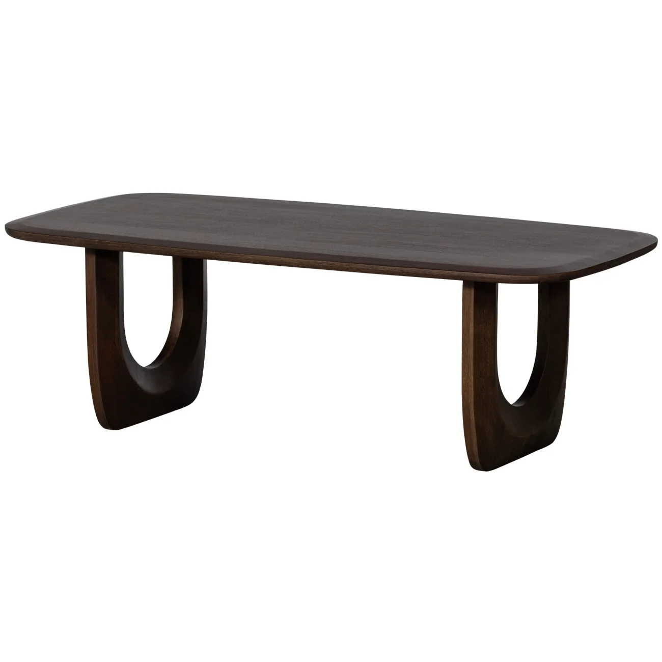 Couchtisch Frequent aus Mangoholz, Retro Chic Design, Braun, organische Form, 120x60x40 cm - Woood