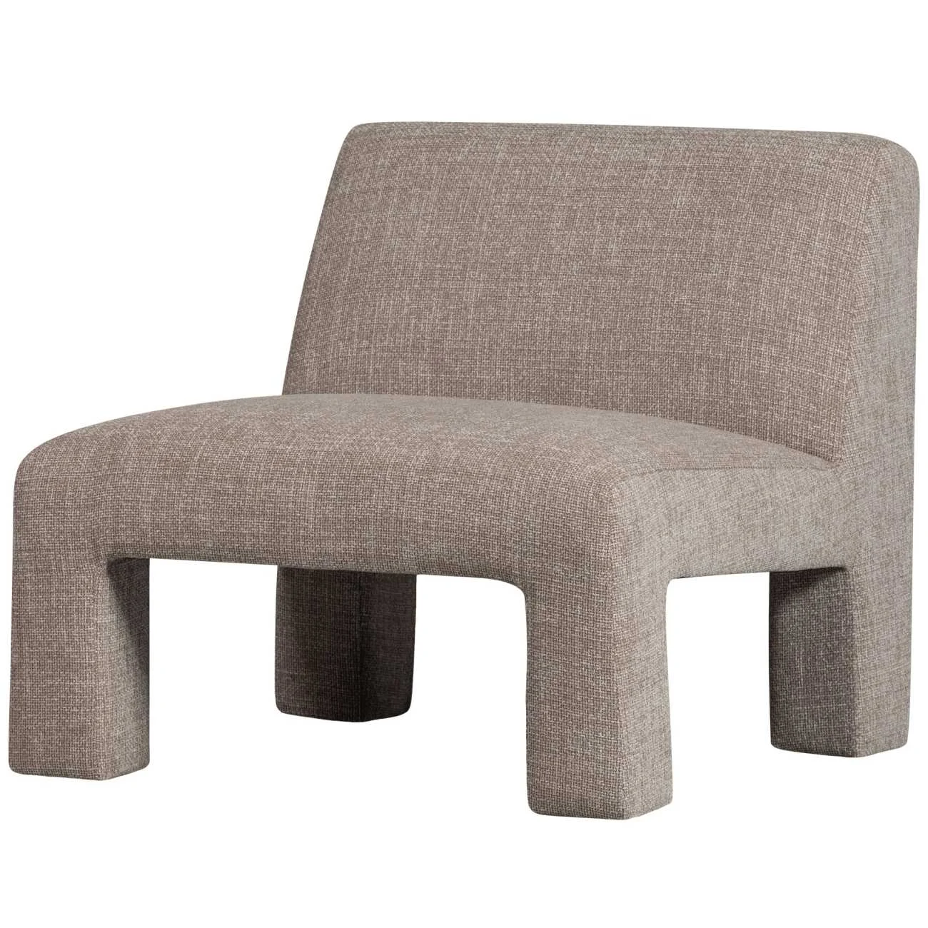 Sessel Lavid aus Webstoff, Retro Chic, natur, bequem gepolstert für Dein Wohnzimmer - Woood