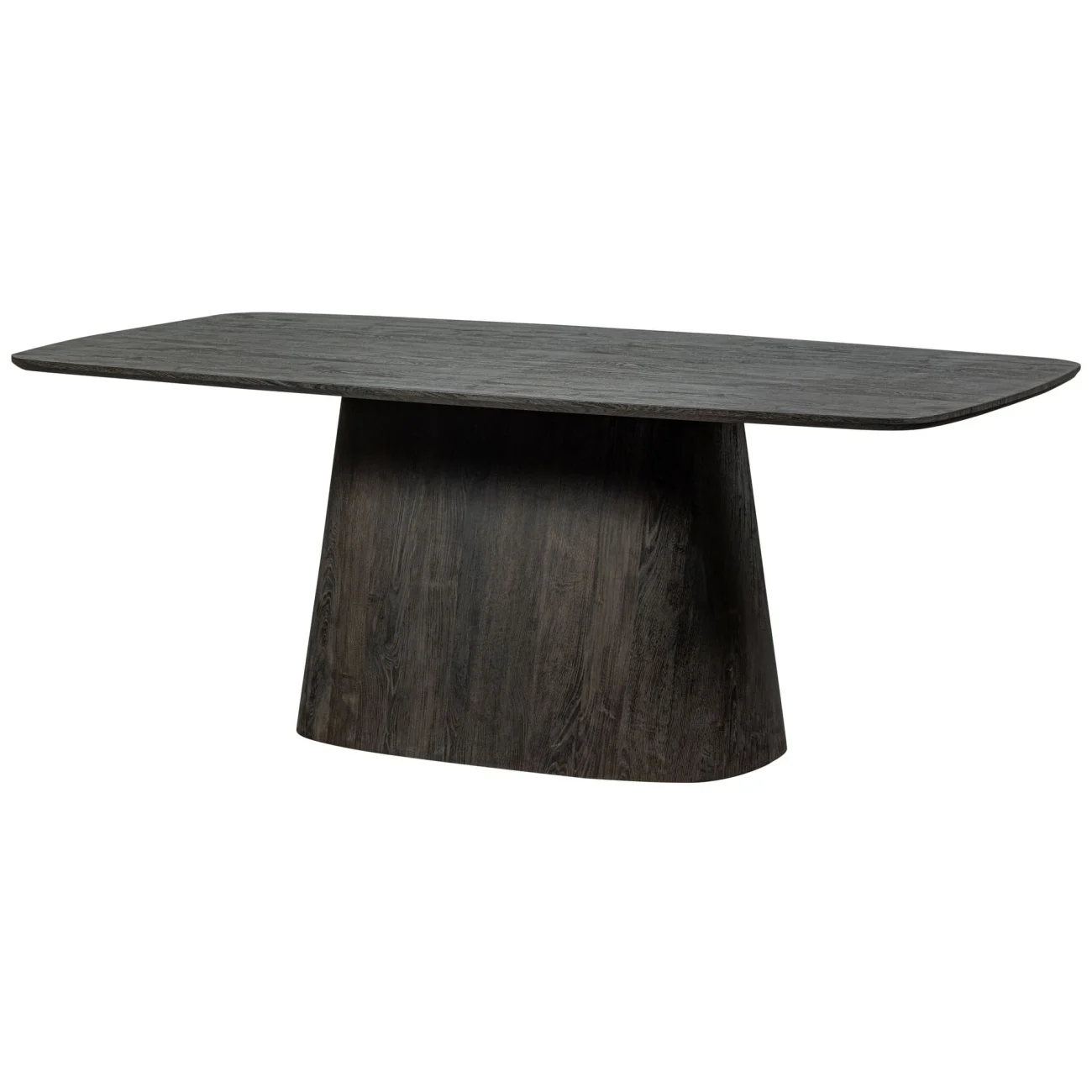 Esstisch Leah aus MDF-Holz, modern rechteckig, dunkelbraun, 200x105 cm, für 6–8 Personen