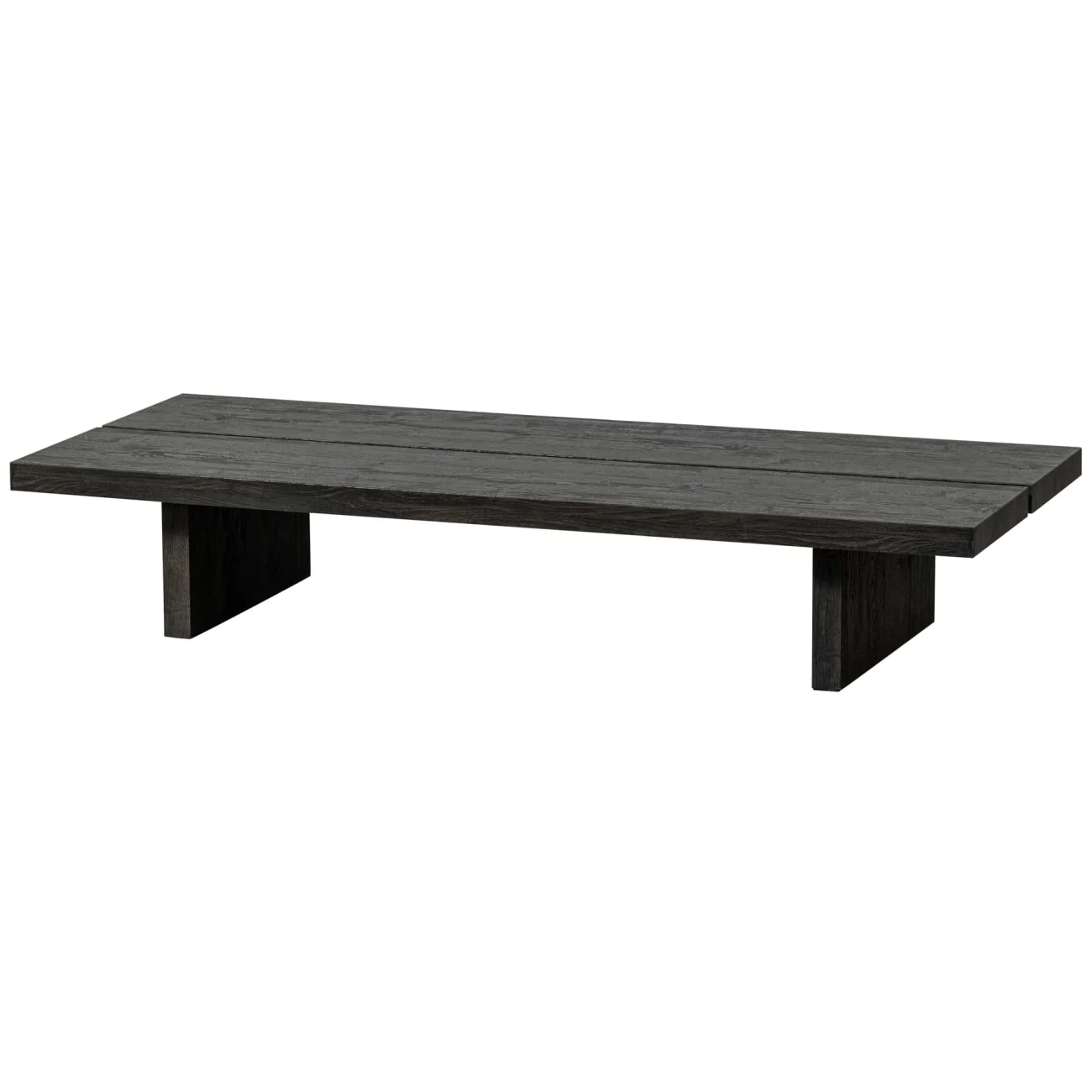 Couchtisch Lion aus Holz, modern rechteckig, Dunkelbraun, 140x60 cm, lackiert - Woood