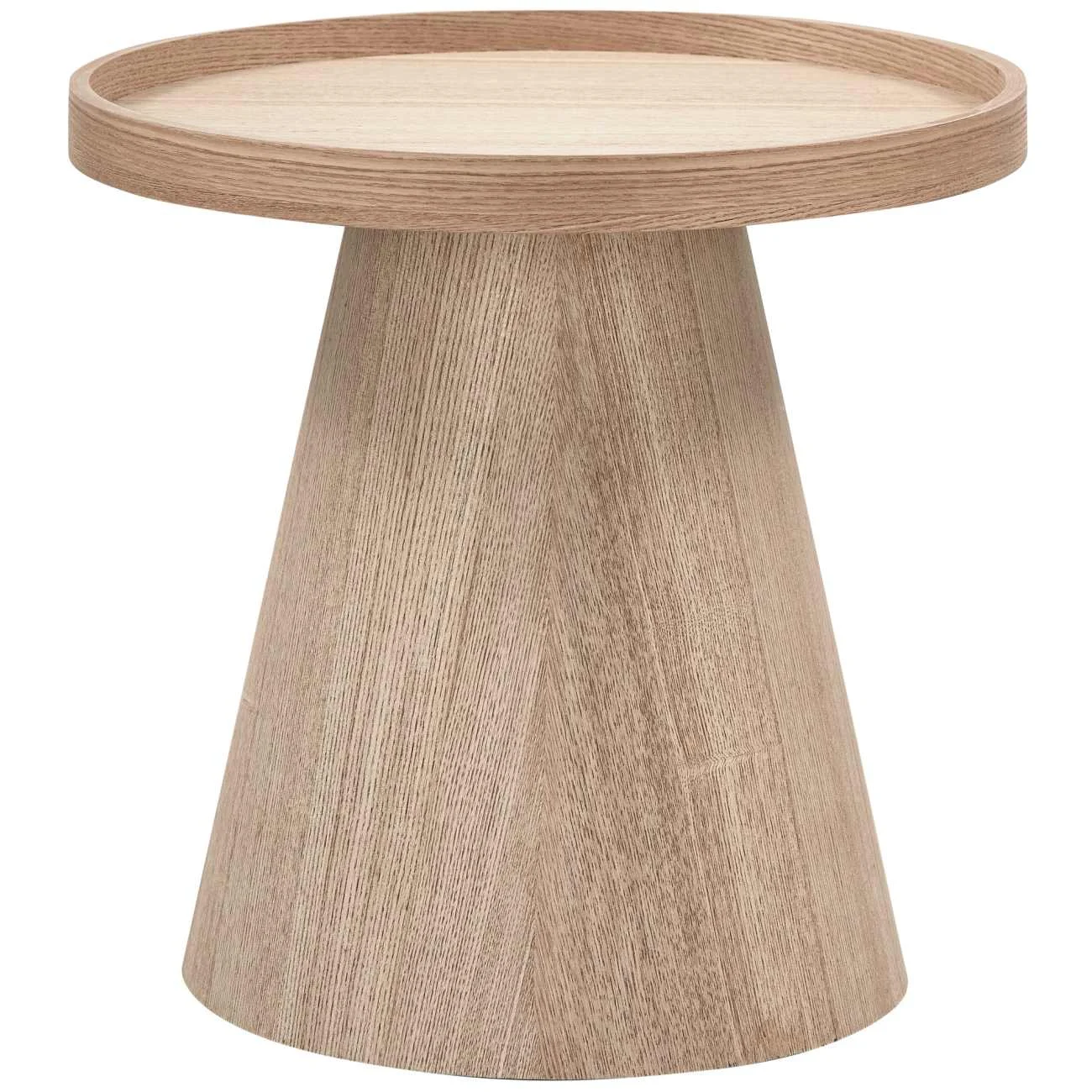 Beistelltisch Maud aus Holz, skandinavisches Design, rund, natur, Ø 39 cm - Woood