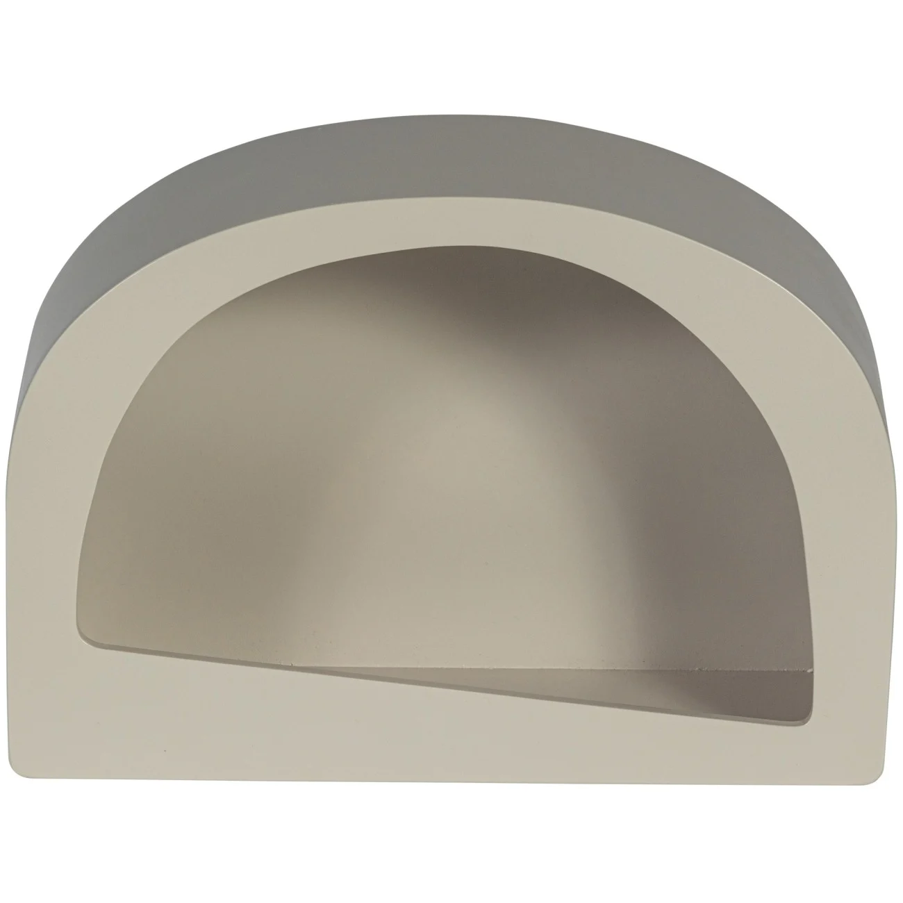 Wandregal Noam aus Eukalyptusholz, modernes Design, hellgrau lackiert, 35 cm - Woood