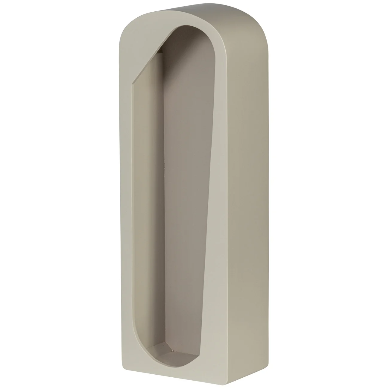 Wandregal Noam aus Eukalyptusholz, modernes Design, hellgrau lackiert, 70 cm breit - Woood