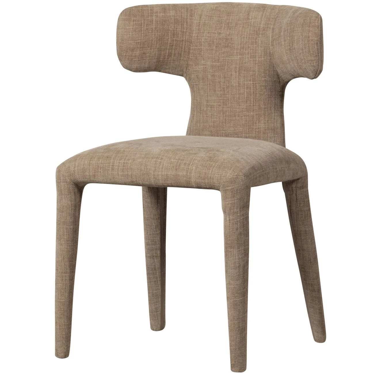 Esszimmerstuhl Permit aus Webstoff, Retro Chic Stil, sandfarben, weich gepolstert, komfortabel für Dein Esszimmer - Woood
